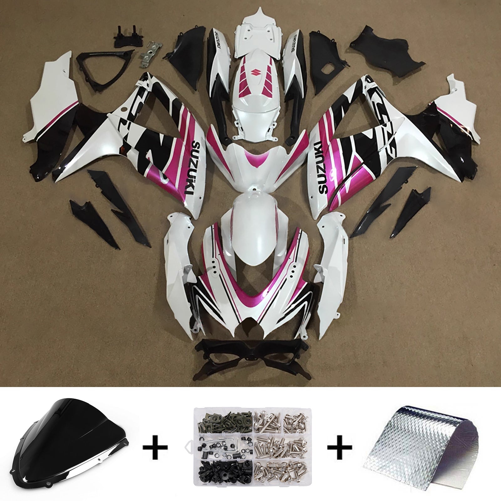 Kit de carénage injecté en plastique ABS pour Suzuki GSXR 600/750 2008-2010 K8