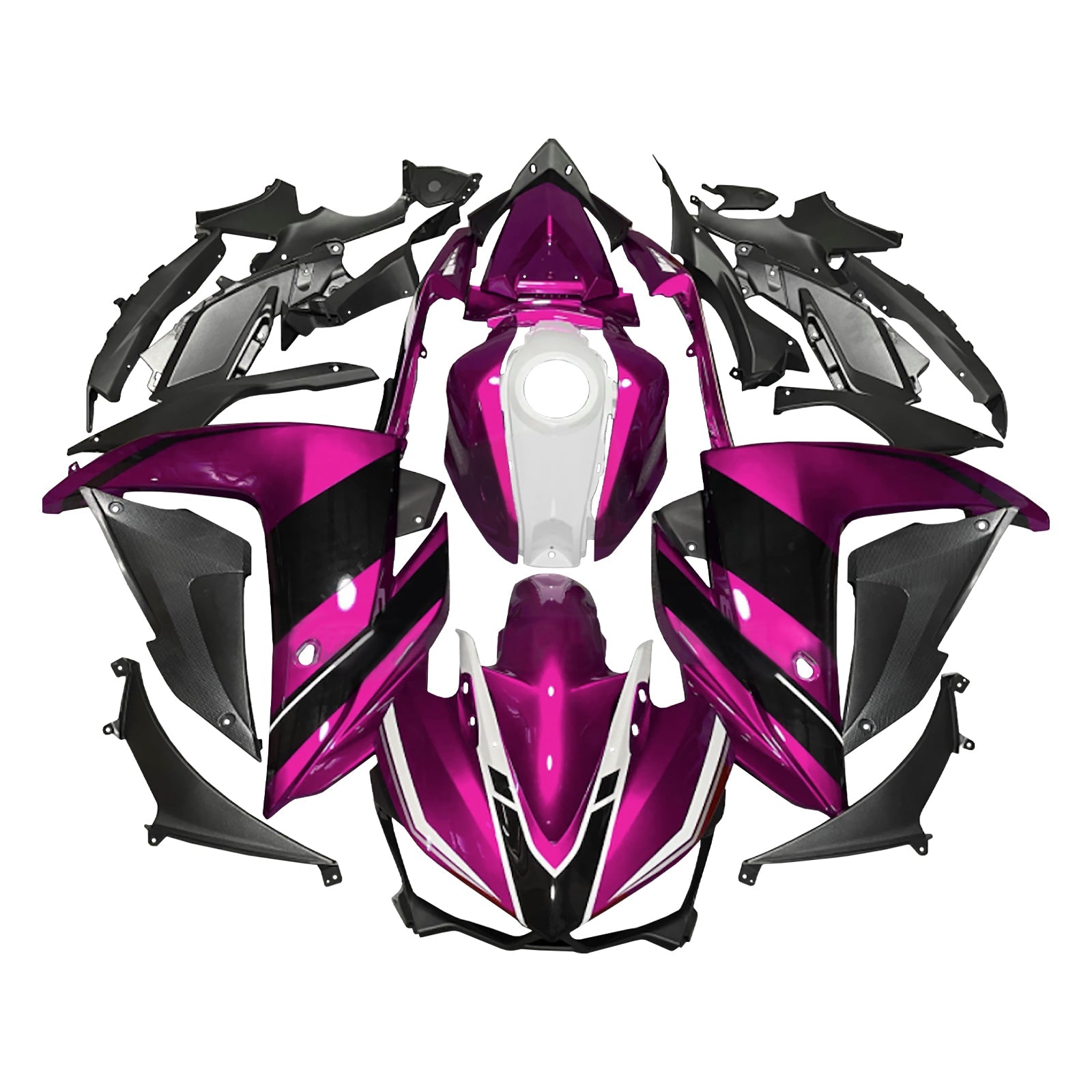 Kit de carénage injecté ABS pour Yamaha YZF-R3 2014-2018 et R25 2015-2017