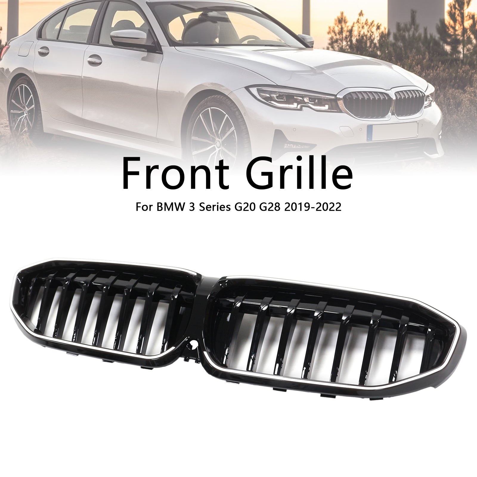 Grille de calandre noire brillante pour BMW Série 3 G20 2019-2022 51138072085