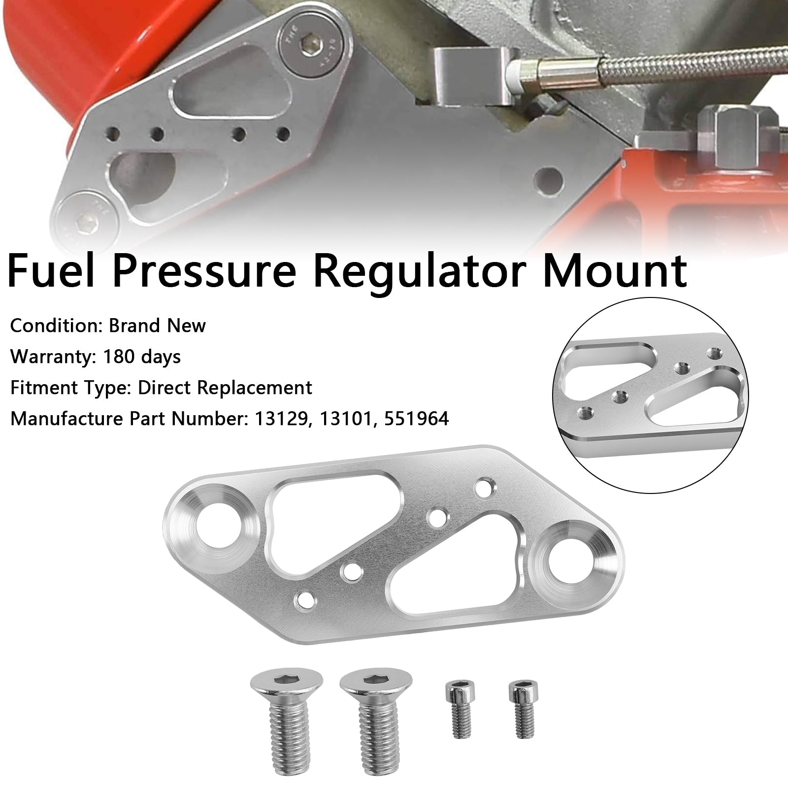 Support de régulateur de pression de carburant pour culasse LS, montage sur billette, compatible avec Chevrolet