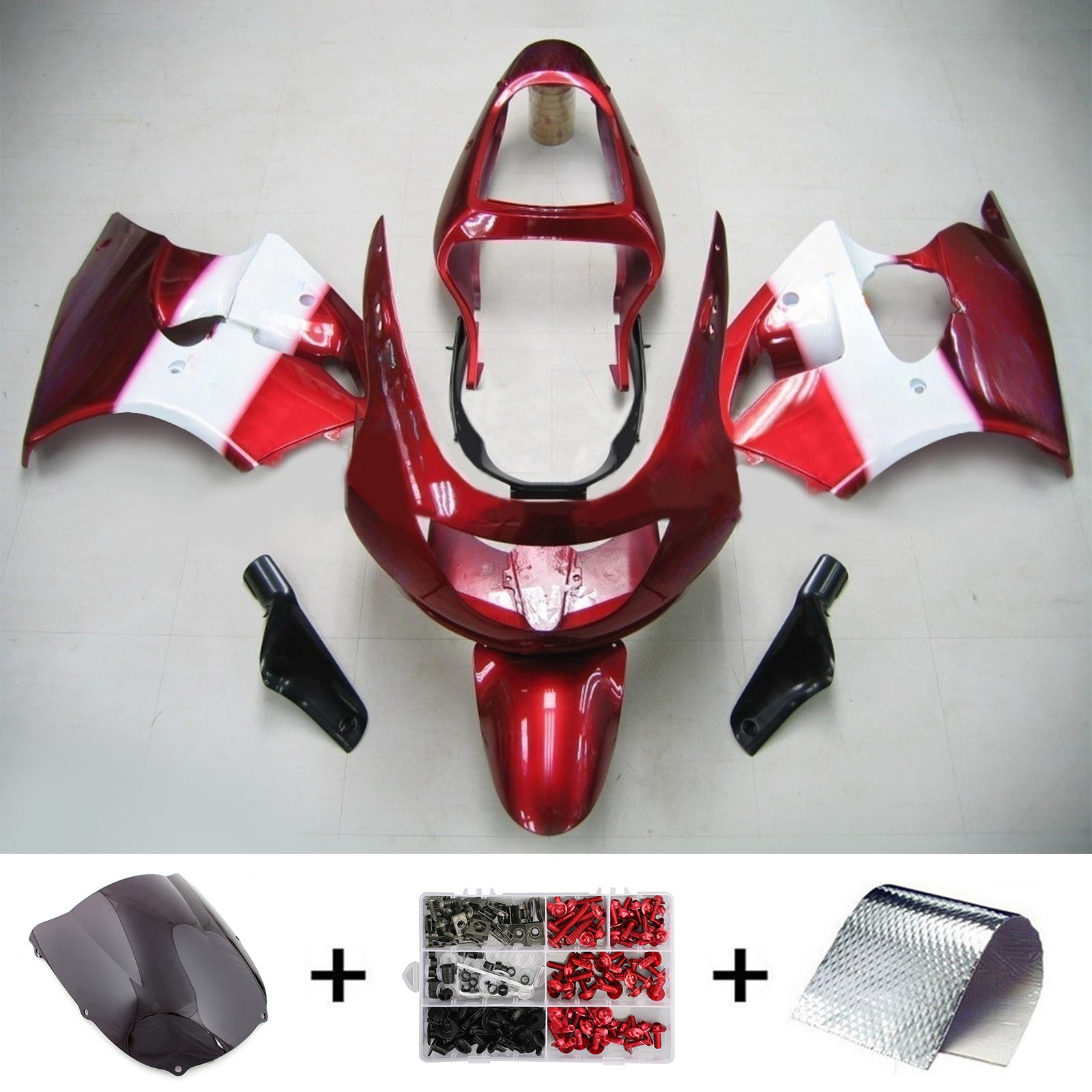 Injection carénage kit carrosserie plastique ABS fit pour Kawasaki ZX6R 1998-1999