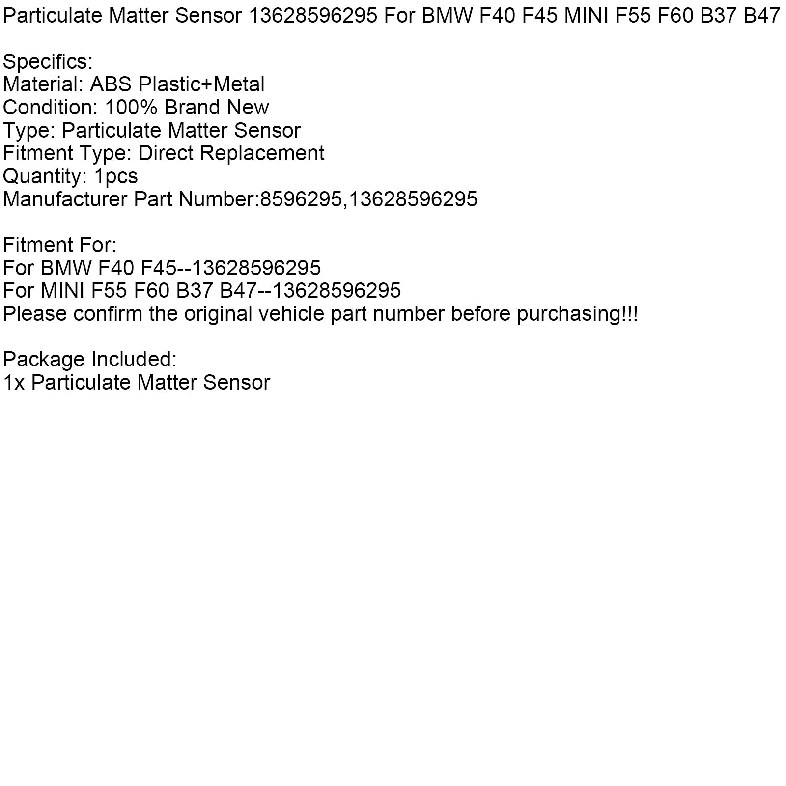 Senzor delcev za BMW F40 F45 Mini F55 F60 B37 B47 13628596295