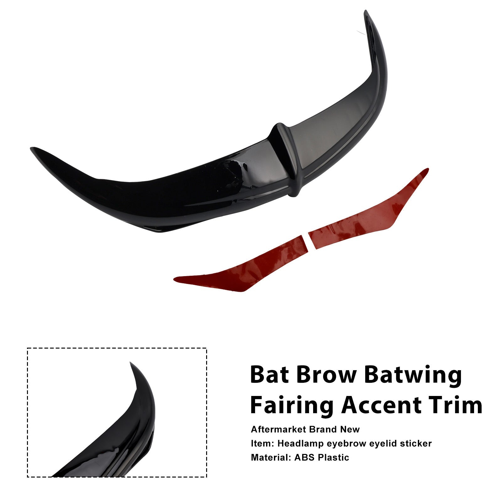 Garniture décorative de carénage Bat Brow Batwing pour trikes Electra Street Glide 96-13