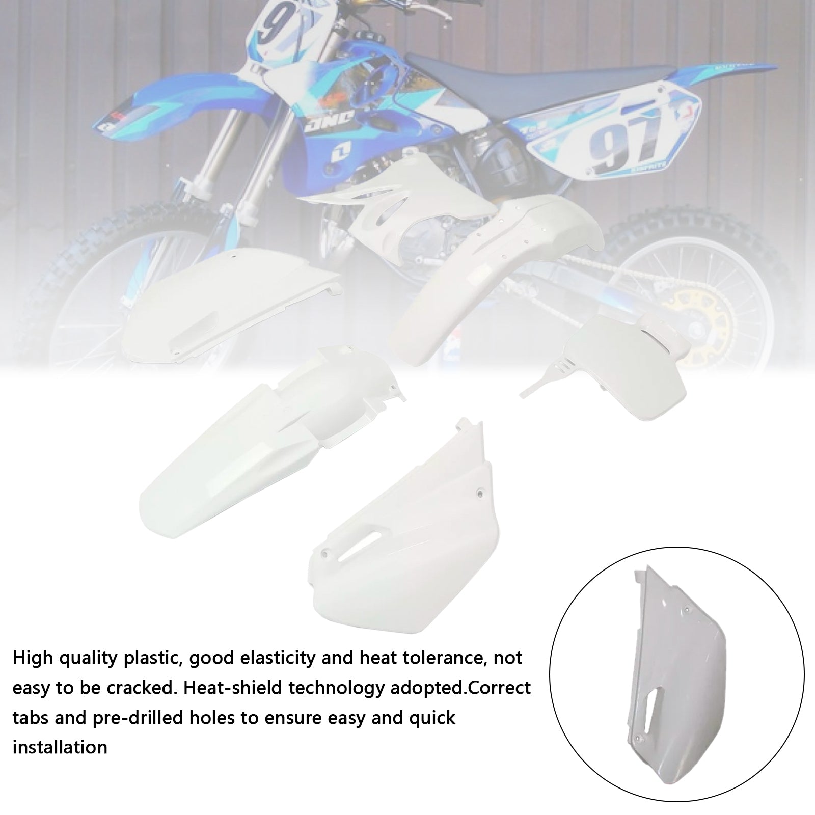Kit de carénage de garde-boue en plastique pour Yamaha YZ85 2002-2014