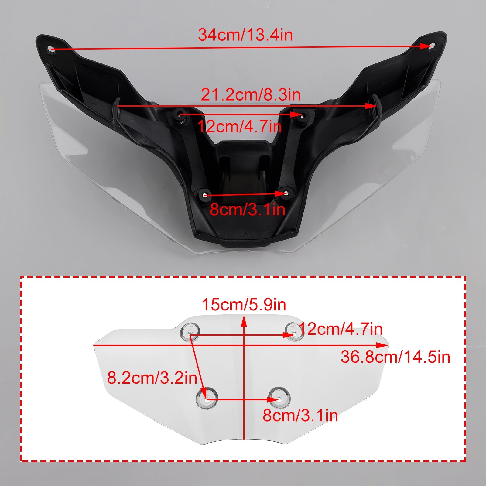Pare-brise ABS pour moto YAMAHA MT-09/SP 2024-2025