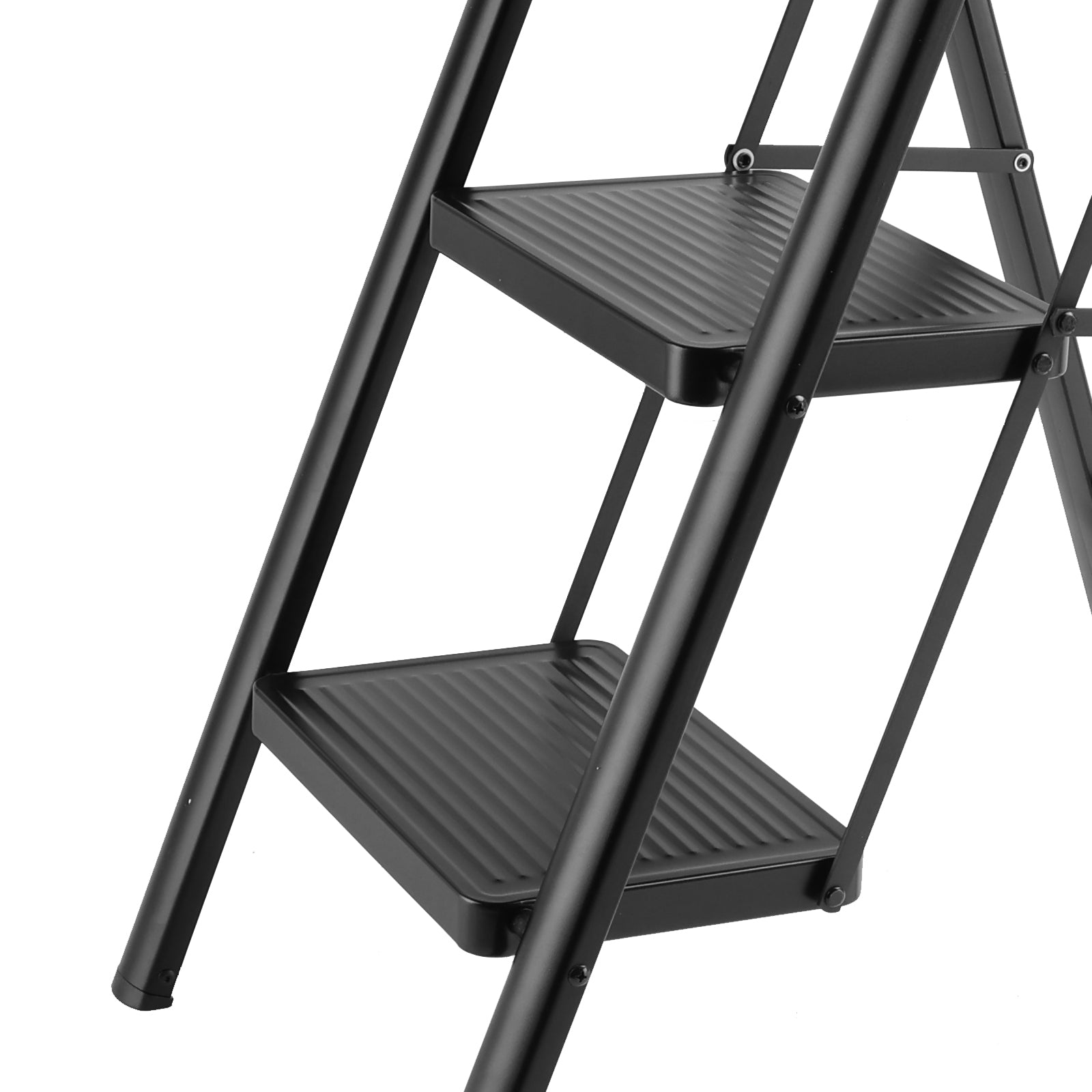 Trap, 3 niveaus, opvouwbaar, aluminium, breed, licht, compact, ladder