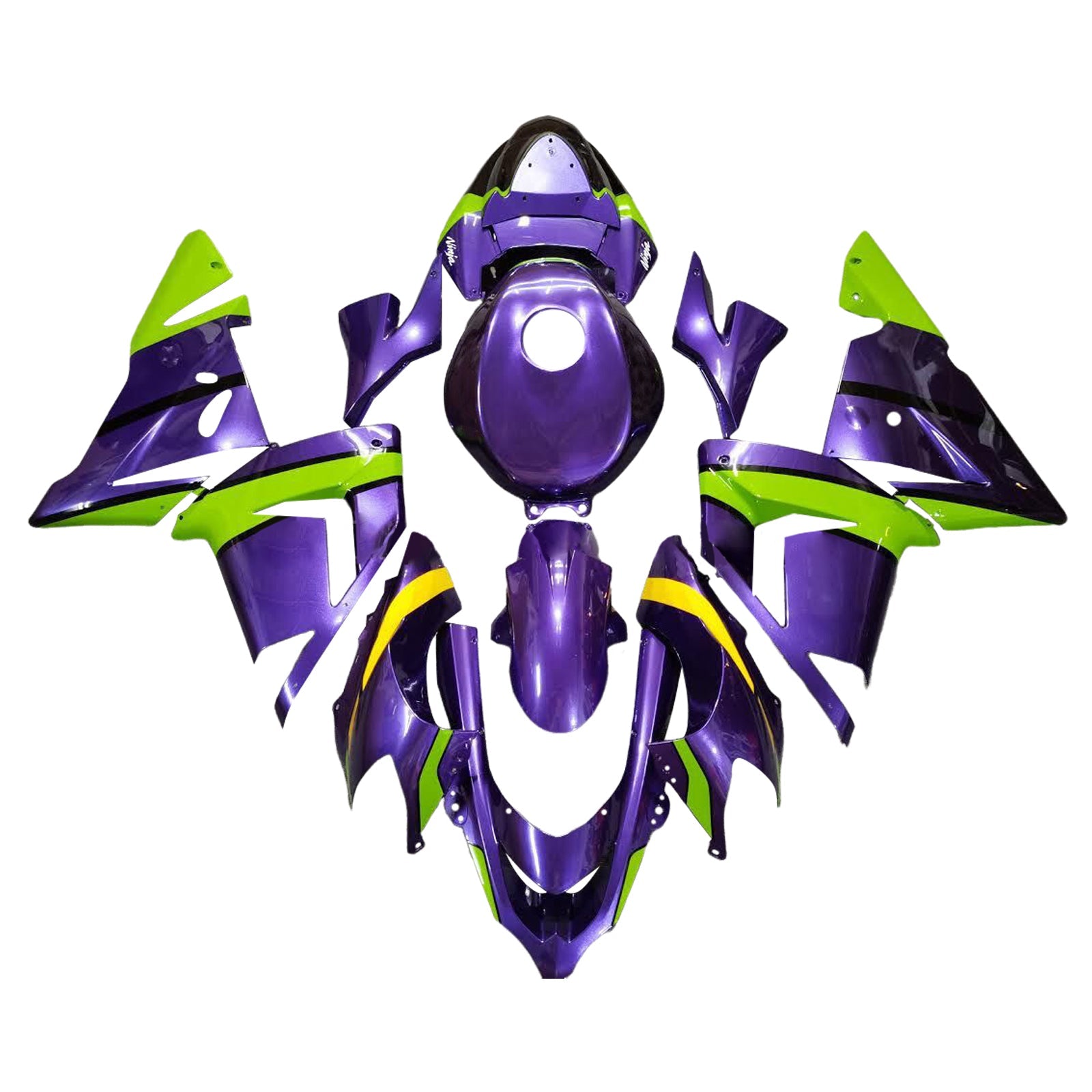 Kit carenatura iniezione, carrozzeria in plastica ABS per Kawasaki ZX10R 2004-2005