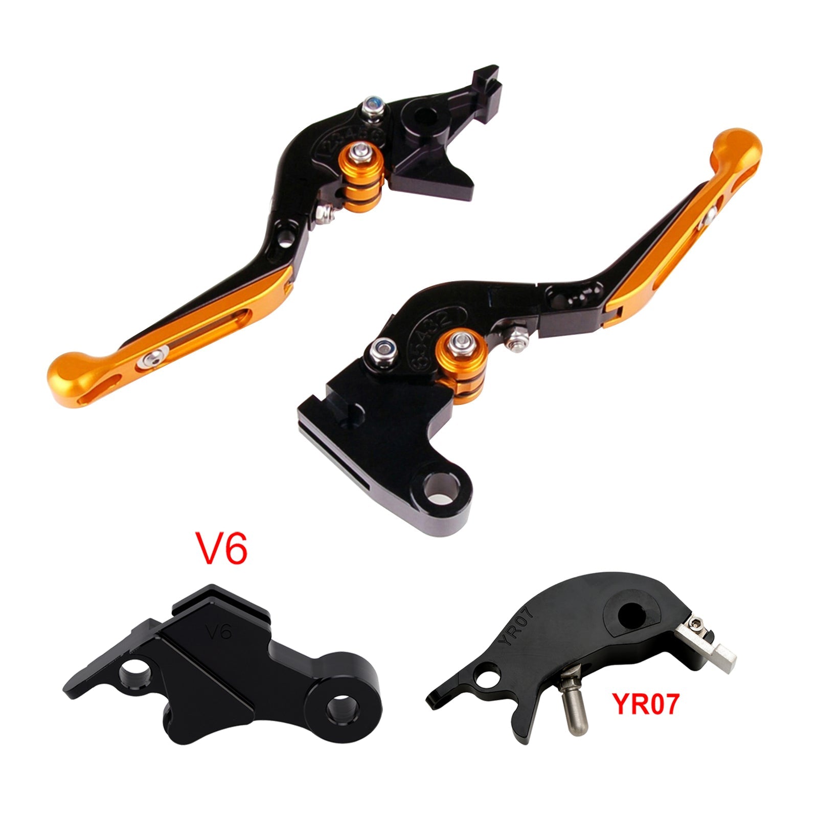Levier de frein et d'embrayage réglable compatible avec YAMAHA XSR900 XSR900GP MT-09 MT-09SP 24-25