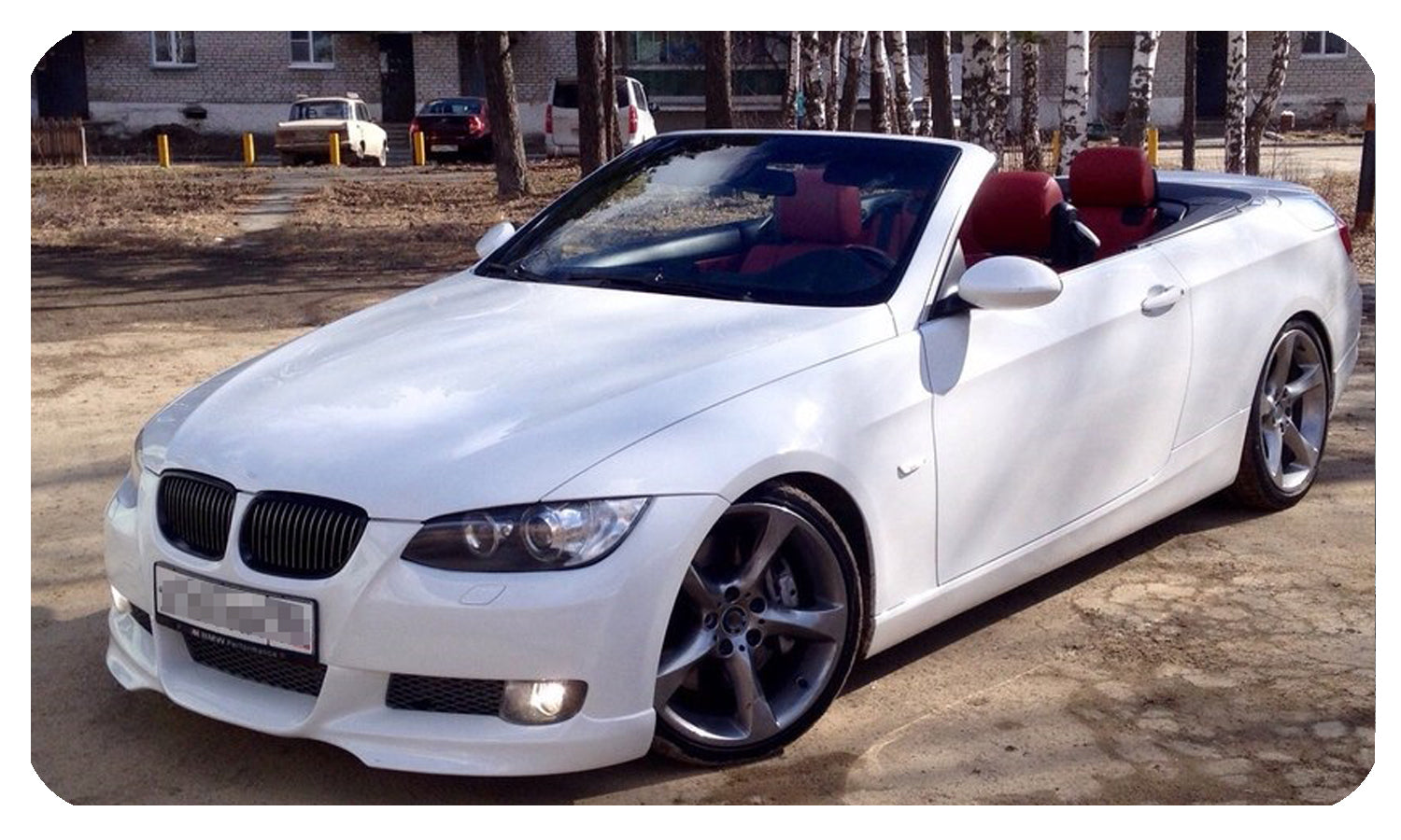 Front Kidney Grill Grille Fit BMW E92 E93 328i 335i 2006-2009 2DR Gloss Black