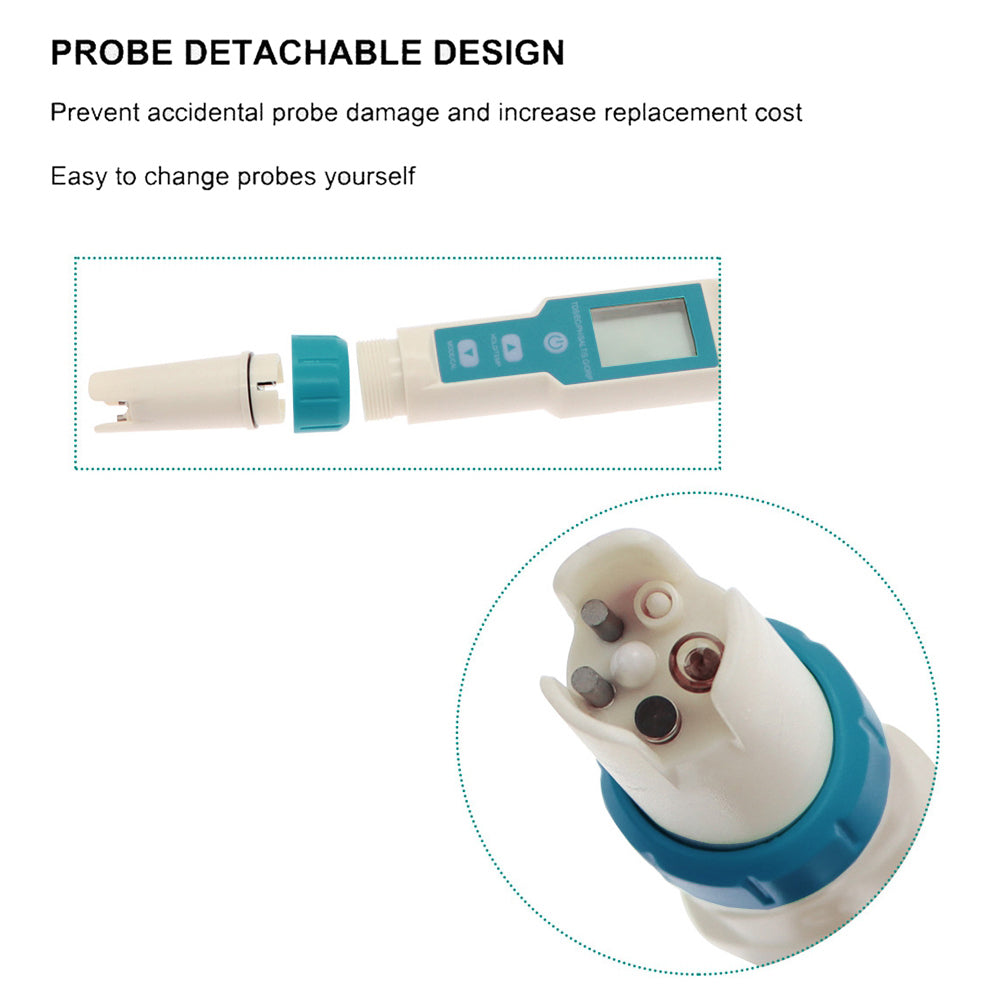 Cyfrowy miernik zasolenia PH TDS TEMP SG EC ORP 7w1 do monitorowania jakości wody