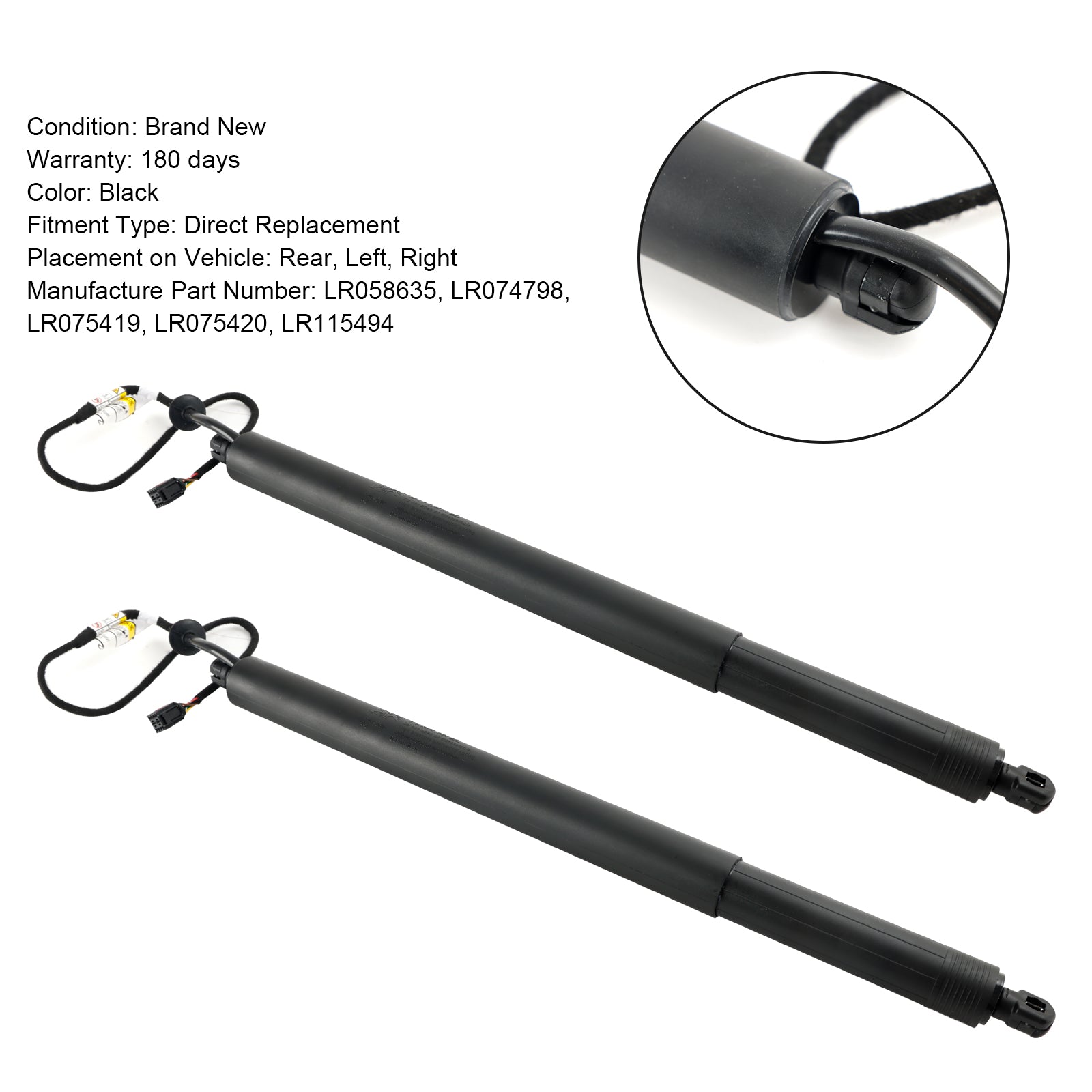 2PCS Electric Tailgate Strut LR075420 para Land Rover Discovery Sport 2015-2019