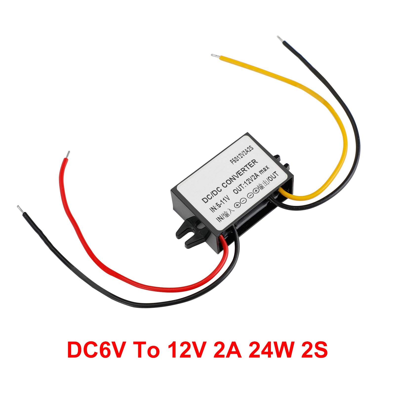 Convertisseur régulateur d'alimentation élévateur de tension CC-CC 6 V-12 V 2 A 24 W, étanche