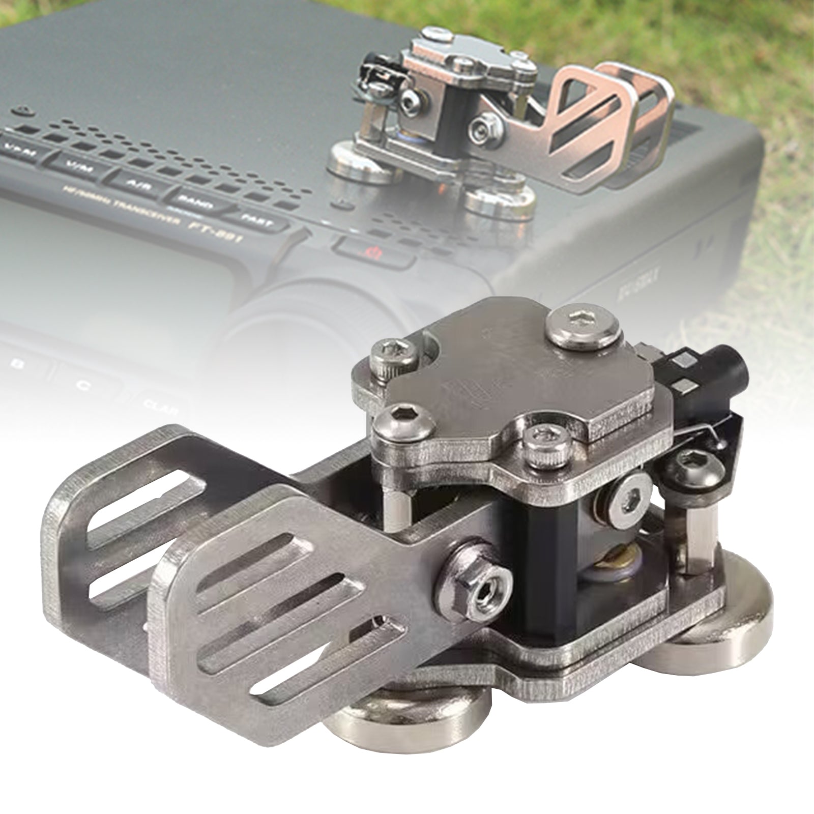 Acier inoxydable Dual Palette HF Ondes Courtes Automatique Clé Clé CW Clé Morse