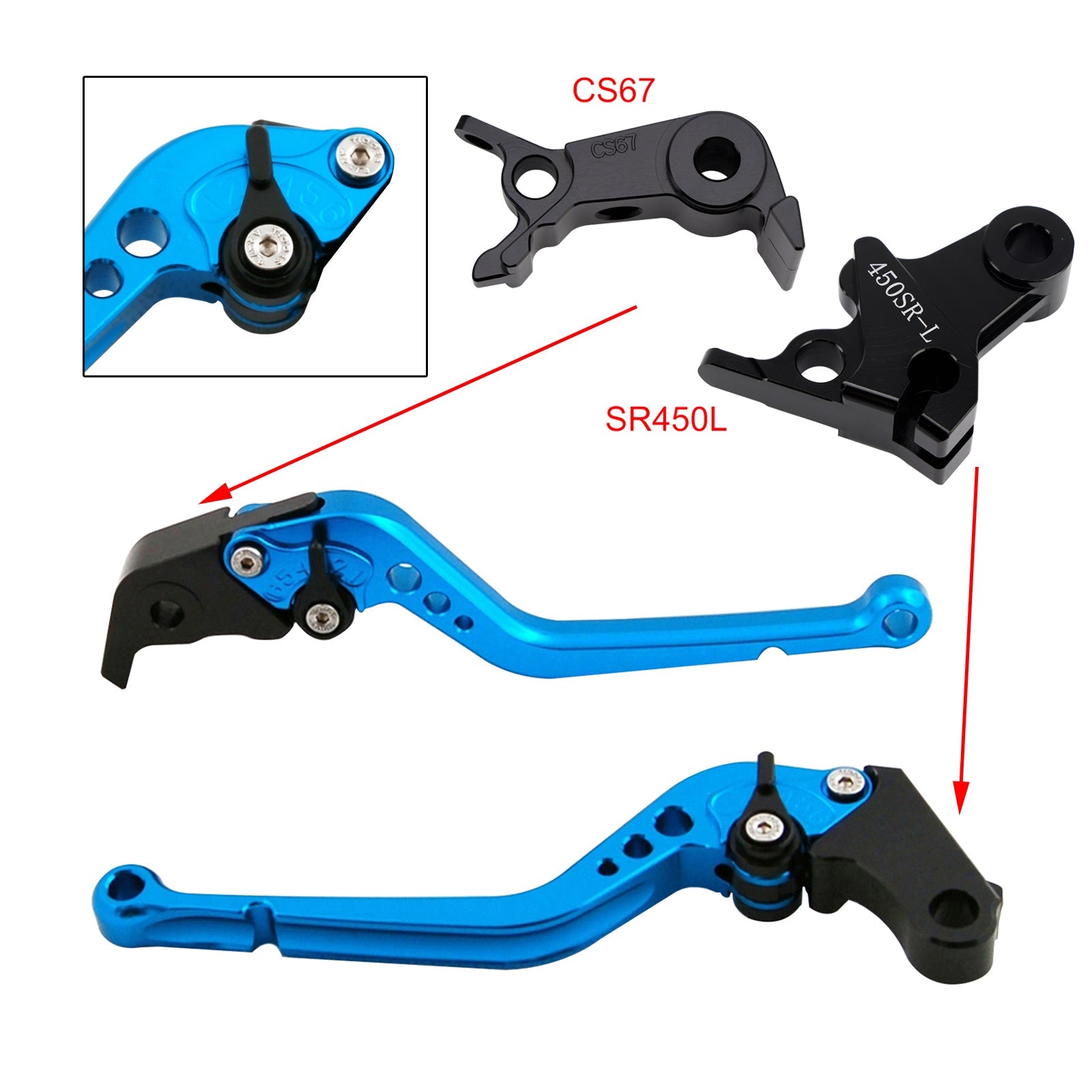 Levier de frein et d'embrayage long compatible avec VOGE DS900X 900DSX 2024-2026