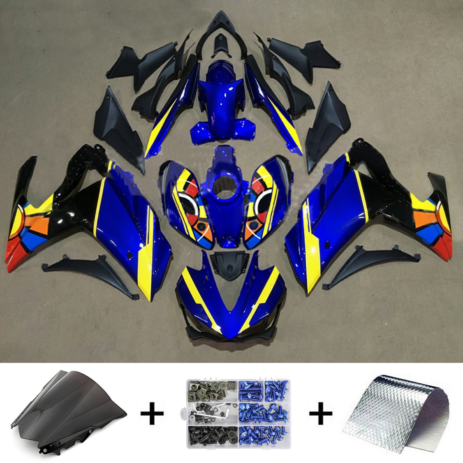 Kit de carénage en plastique ABS injecté pour Yamaha YZF-R3 2014-2018 R25 2015-2017
