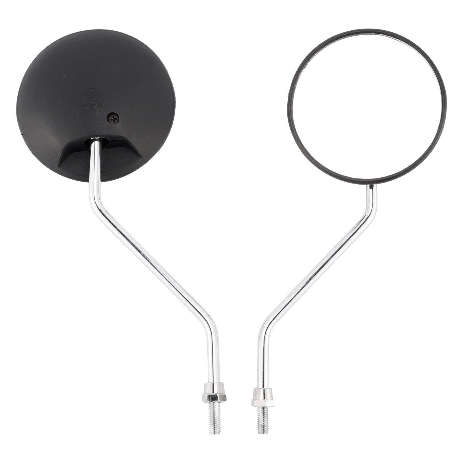 Zwarte ronde spiegel met 8 mm verchroomde arm voor Honda NA/NC/NN/NQ/NX/PA/TG50 C70 C70