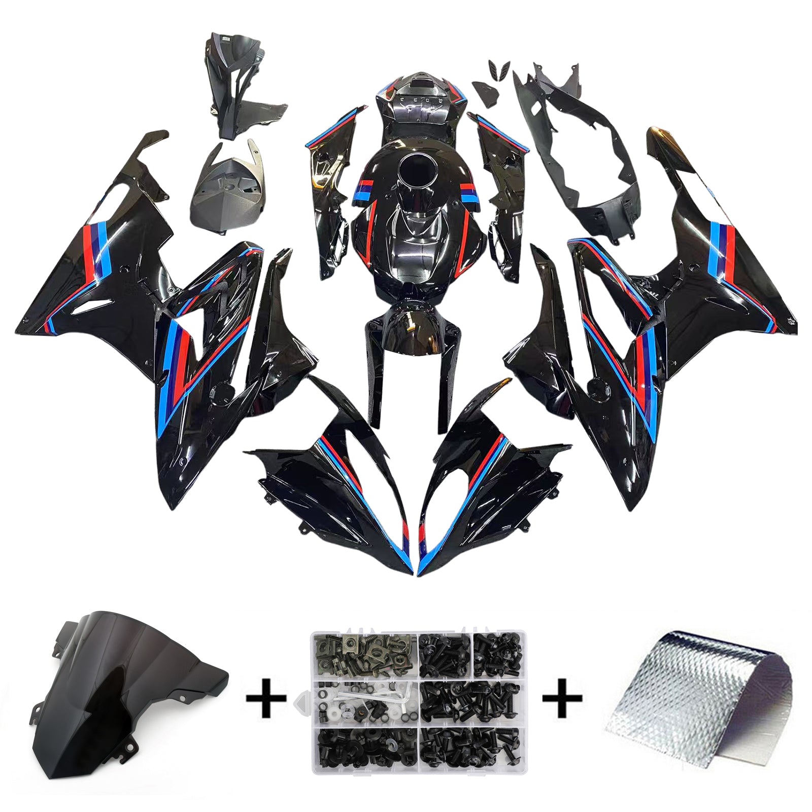 Kit de carénage injecté en plastique ABS pour BMW S1000RR 2017-2018