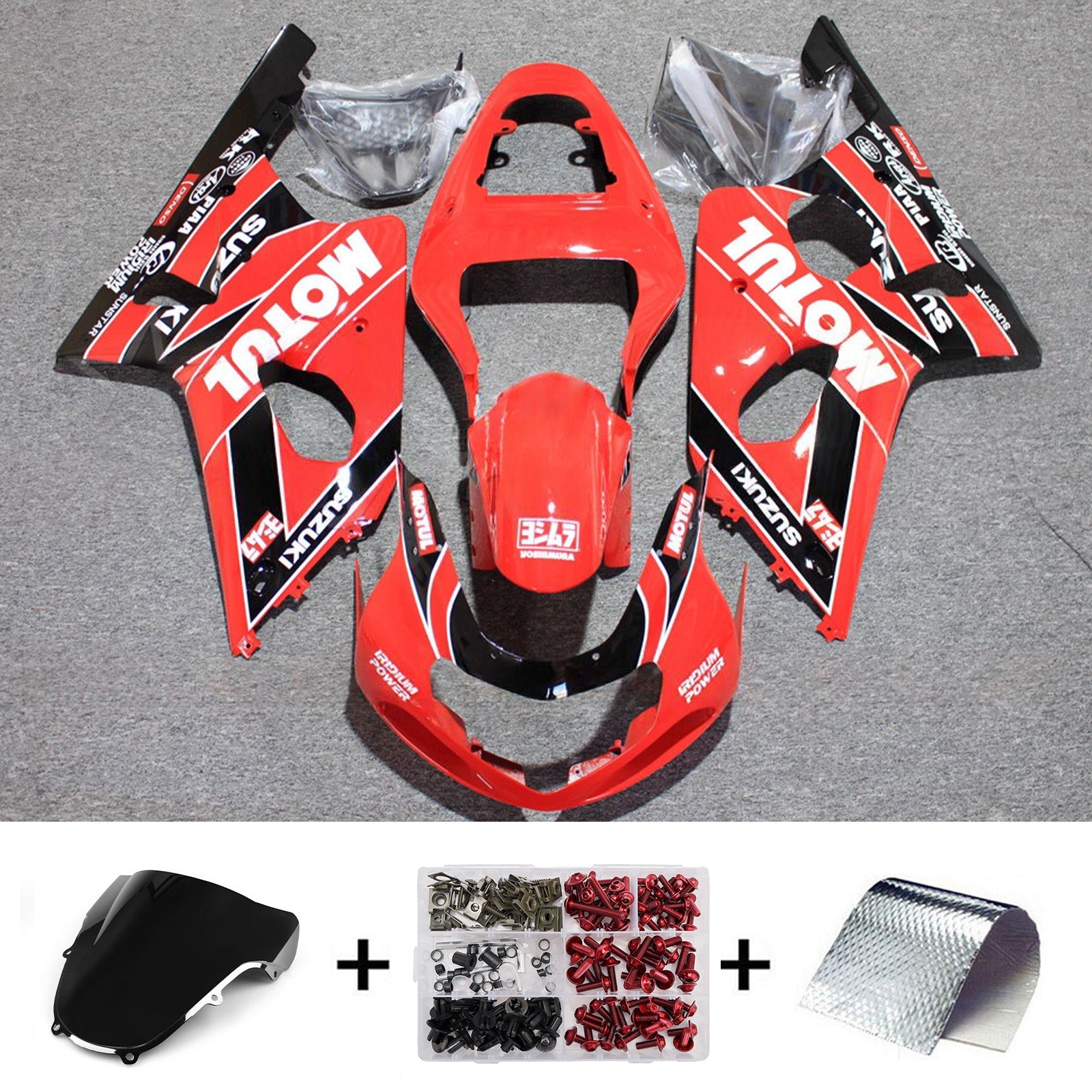 Kit de carénage par injection pour Suzuki GSXR600 2001-2003 GSXR750 2000-2003 K1