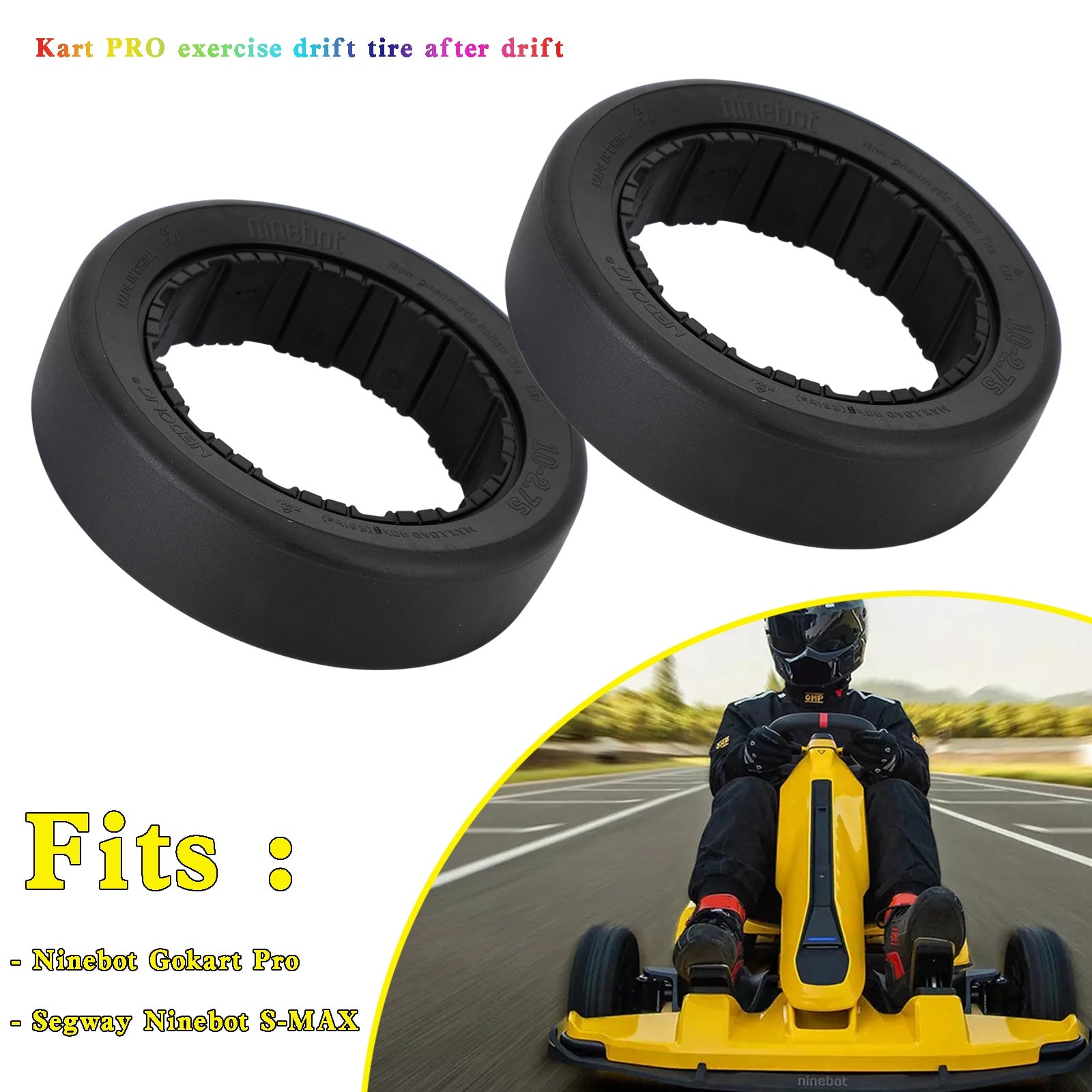 1 Pneu Arrière de Drift pour Segway Ninebot Gokart Pro S MAX – Pneu de Remplacement