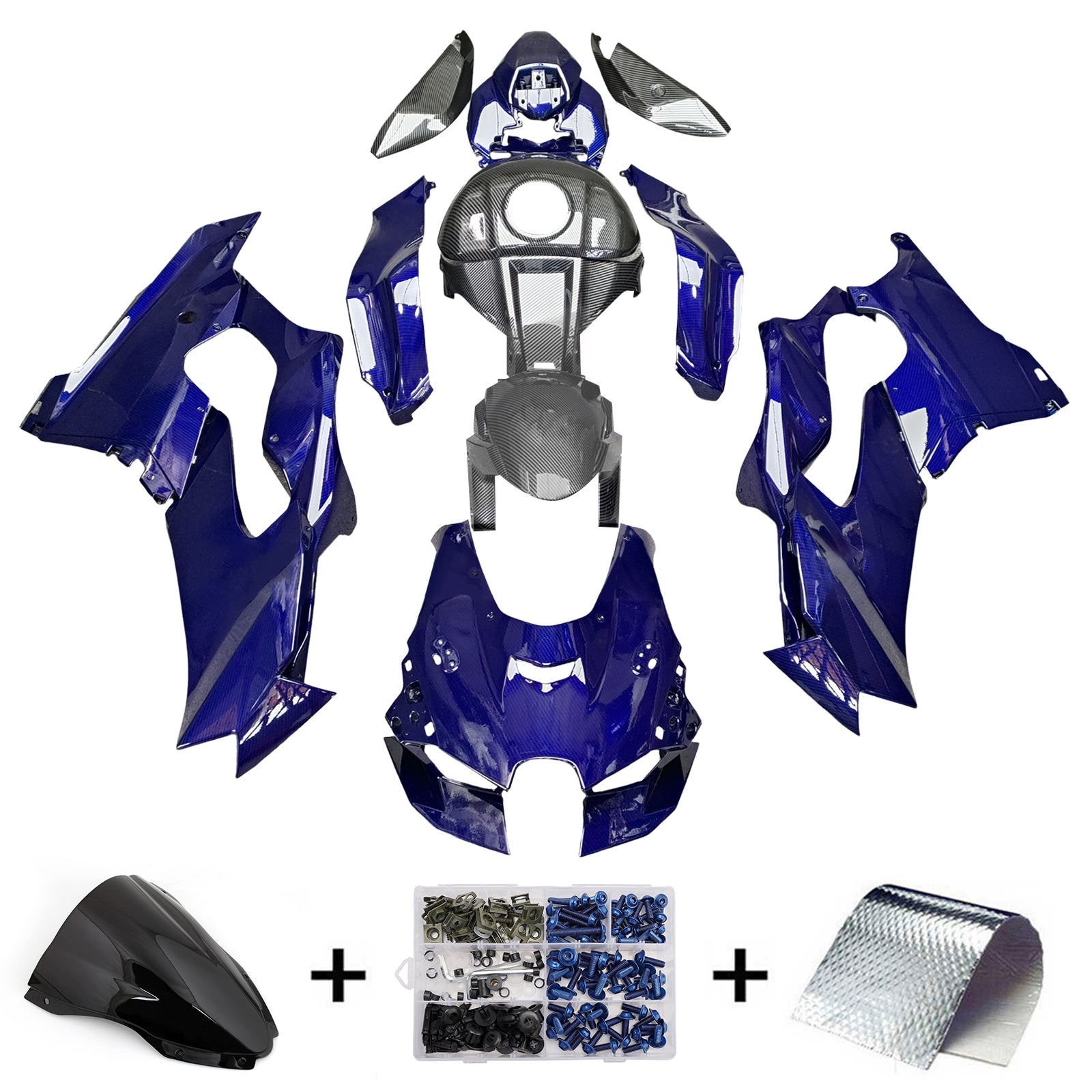 Kit carenatura iniezione ABS per Kawasaki ZX-10R ZX-10RR 2021-2025