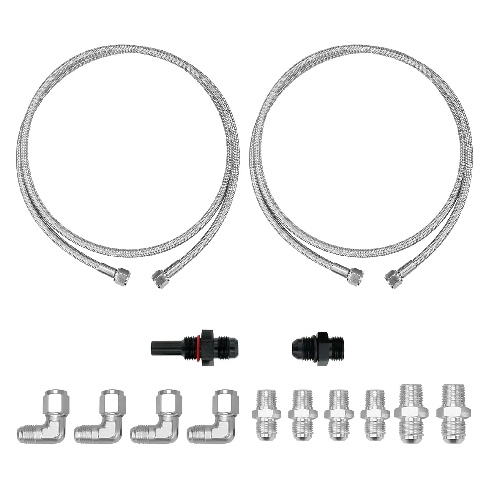 70" ruostumattomasta teräksestä punottu vaihteiston jäähdytysletku Turbolle 700R4-4L60-4L60E - 4L65E