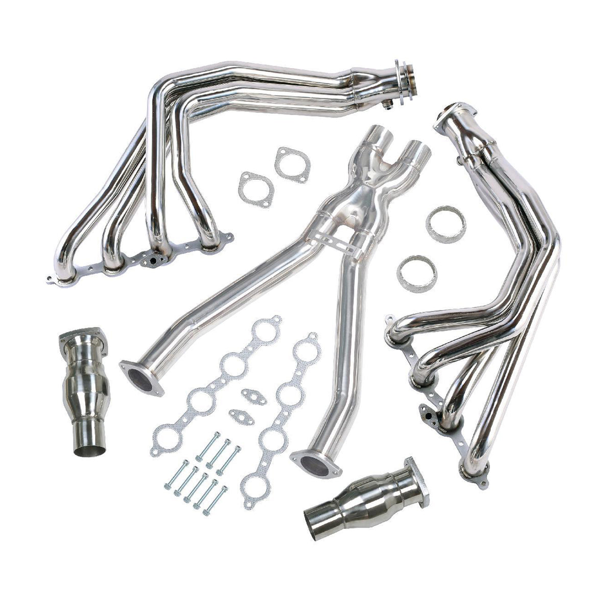 Stainless Exhaust Manifold Headers & X Pipe Pour Chevy Corvette 97-04 C5 LS1 LS6