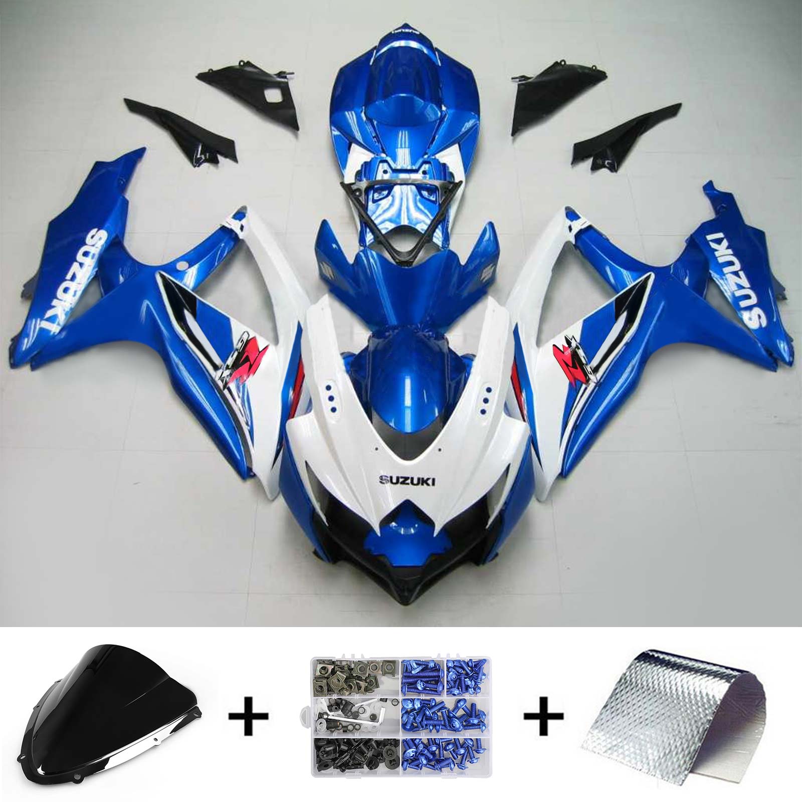 Kit di carenatura a iniezione, carrozzeria in plastica ABS per Suzuki GSXR 600/750 2008-2010 K8