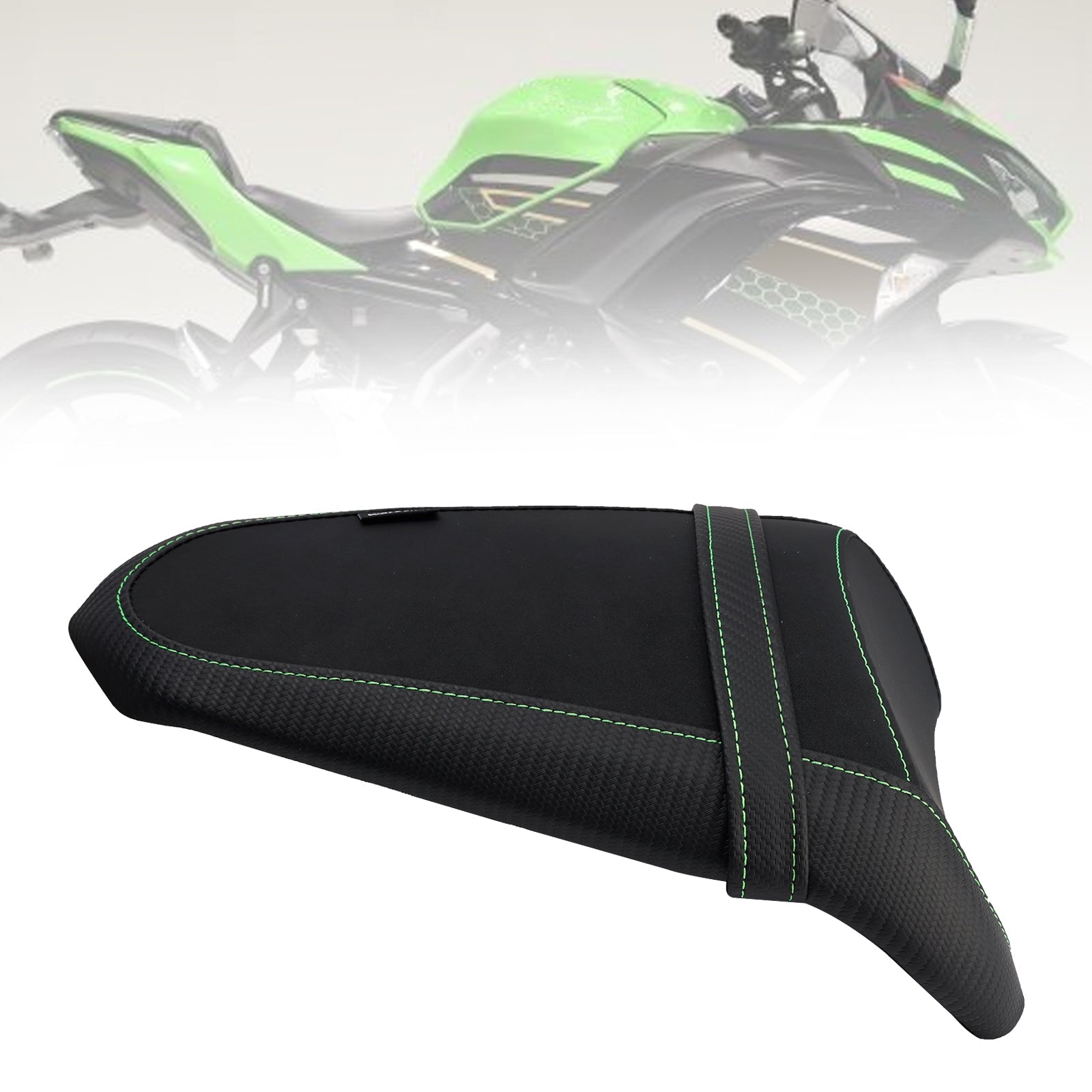 Coussin de selle passager arrière plat en polyuréthane pour Kawasaki Ninja Z650 (2017-2025).