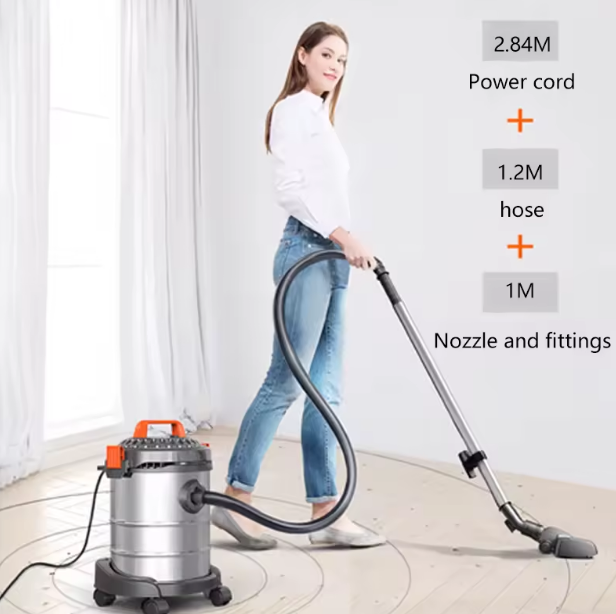  Espirador húmedo industrial y seco con embalse de acero inoxidable Artudatech 18 L - 1800W