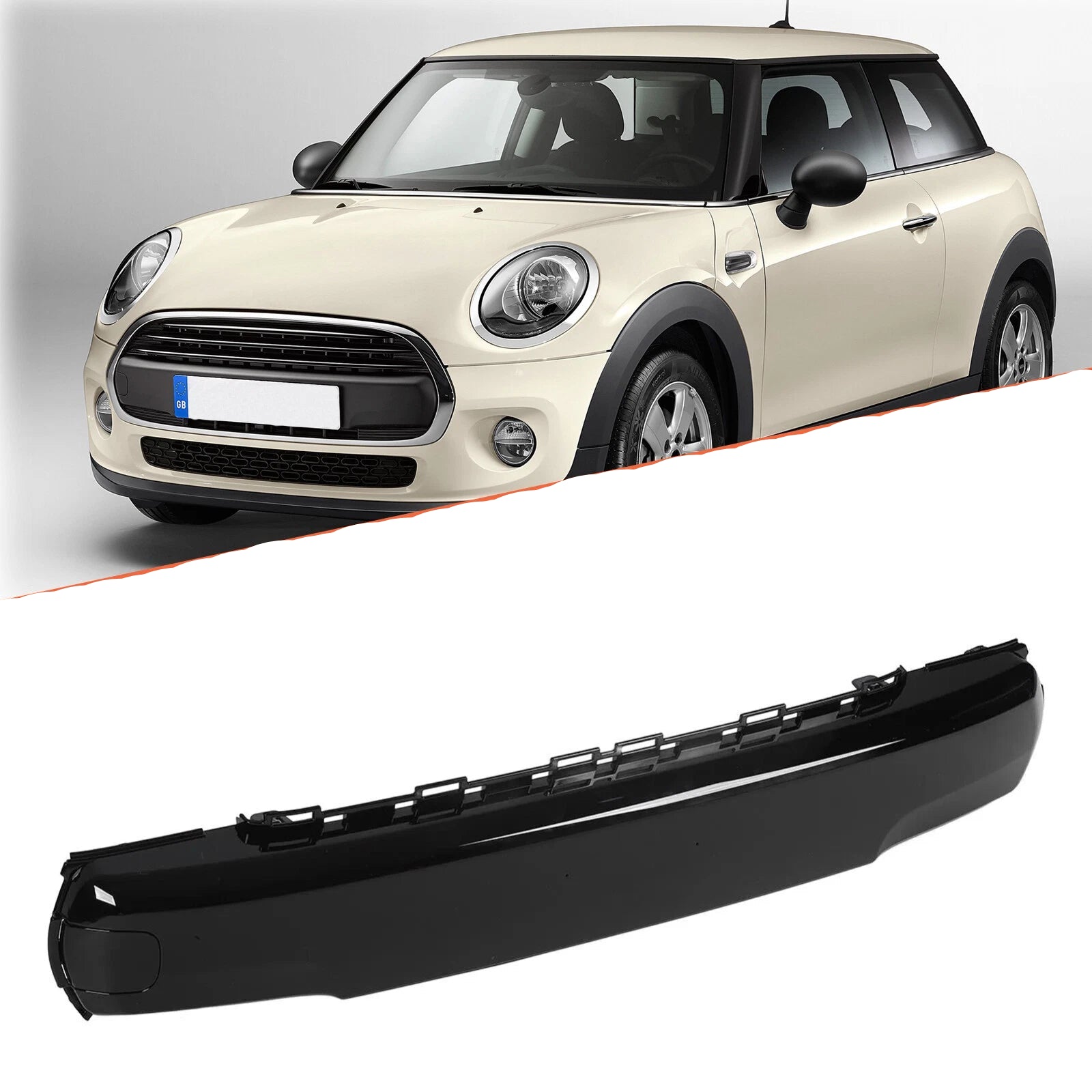Couvercle de plaque d'immatriculation avant noir pour Mini F55 F56 F57 Cooper