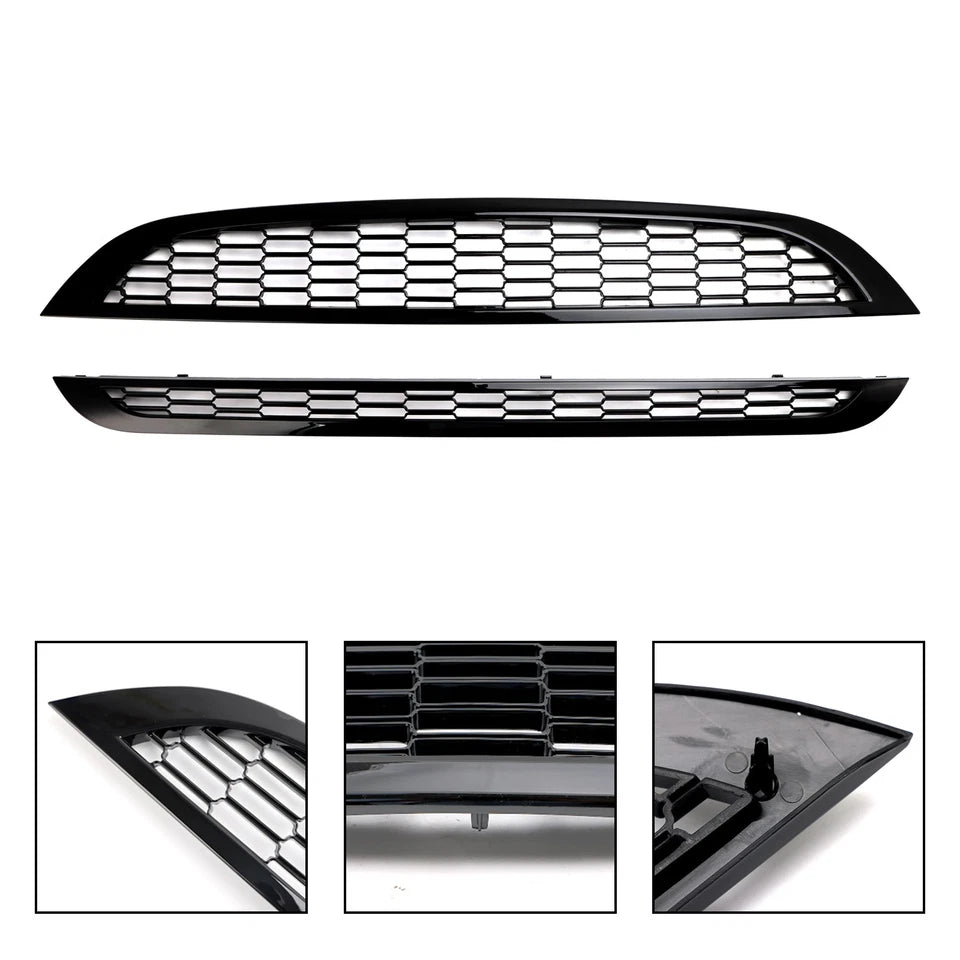 2002-2006 MINI R52 Grille de calandre avant en maille nid d'abeille Convertible 2 pièces