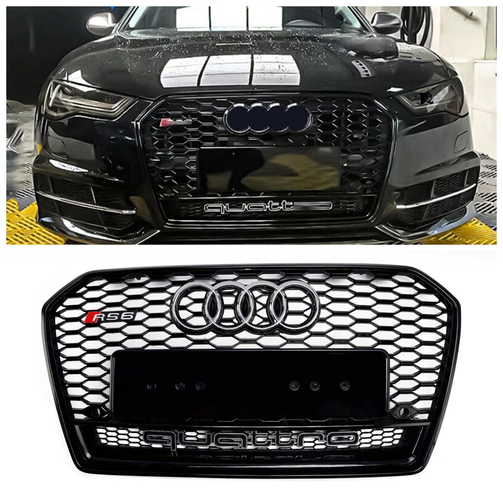 2016-2018 Highing Front Grille RS6 Nero per Audi A6 C7/C7PA Restyled