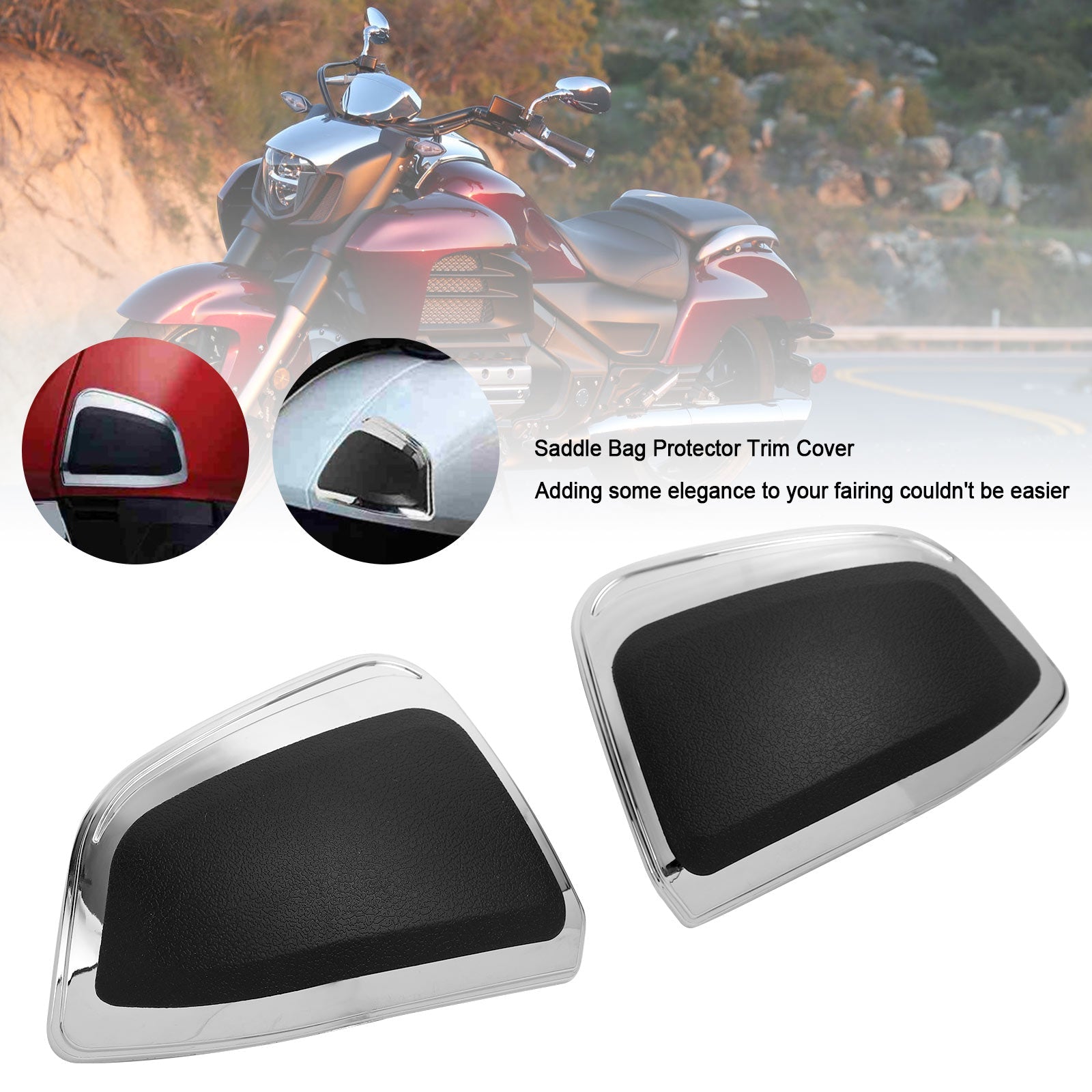 Garniture de protection de sacoche de selle chromée pour Honda Goldwing GL1800 F6B 2012-2017 générique