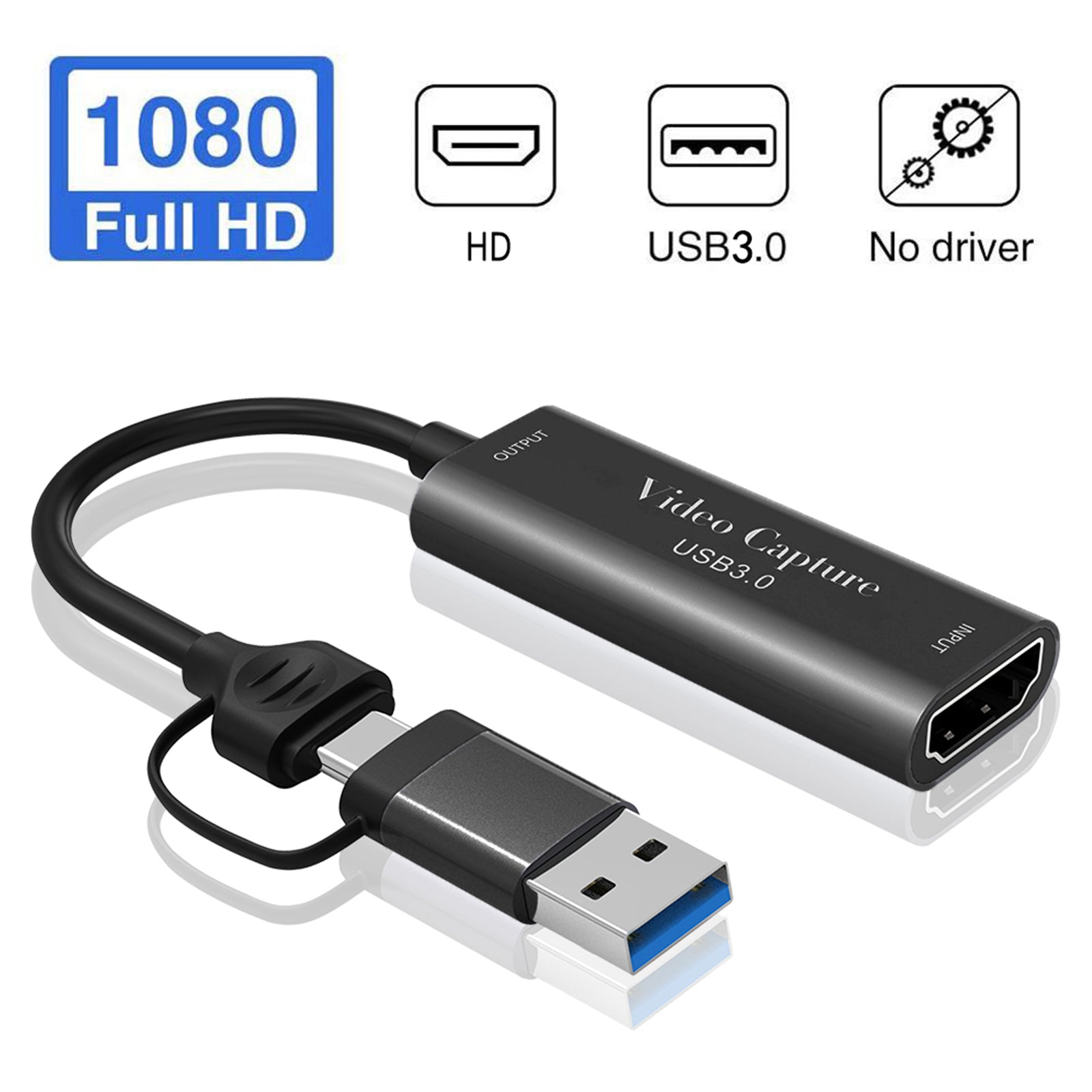 Scheda di acquisizione video Type-C USB 3.0 due in uno 4K HD trasmissione in diretta di giochi 1080P60Hz