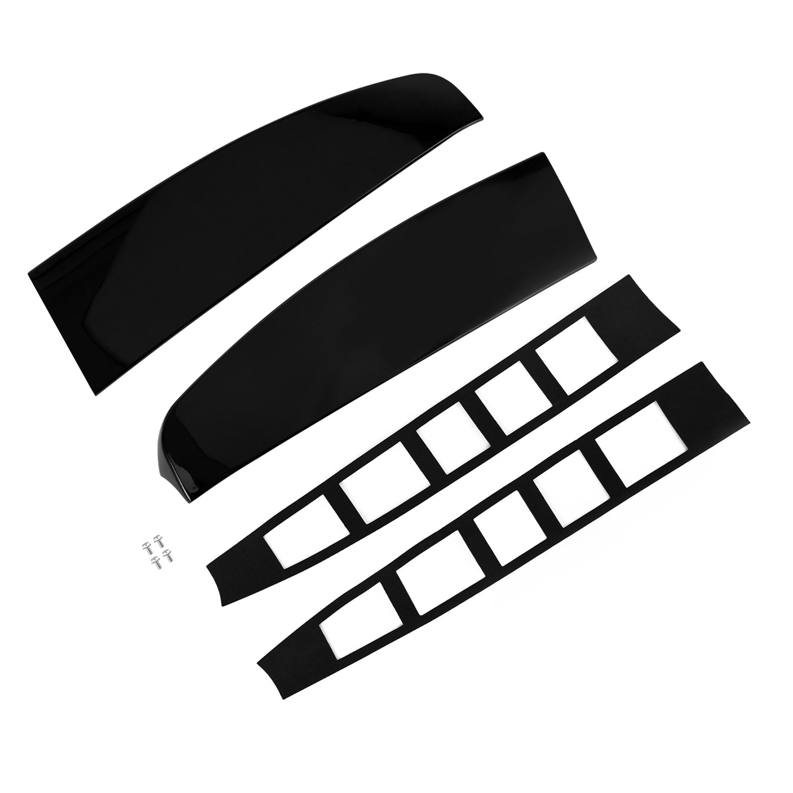 Ford Transit Custom 2012-2023 Aileron de toit arrière noir brillant pour porte de grange double