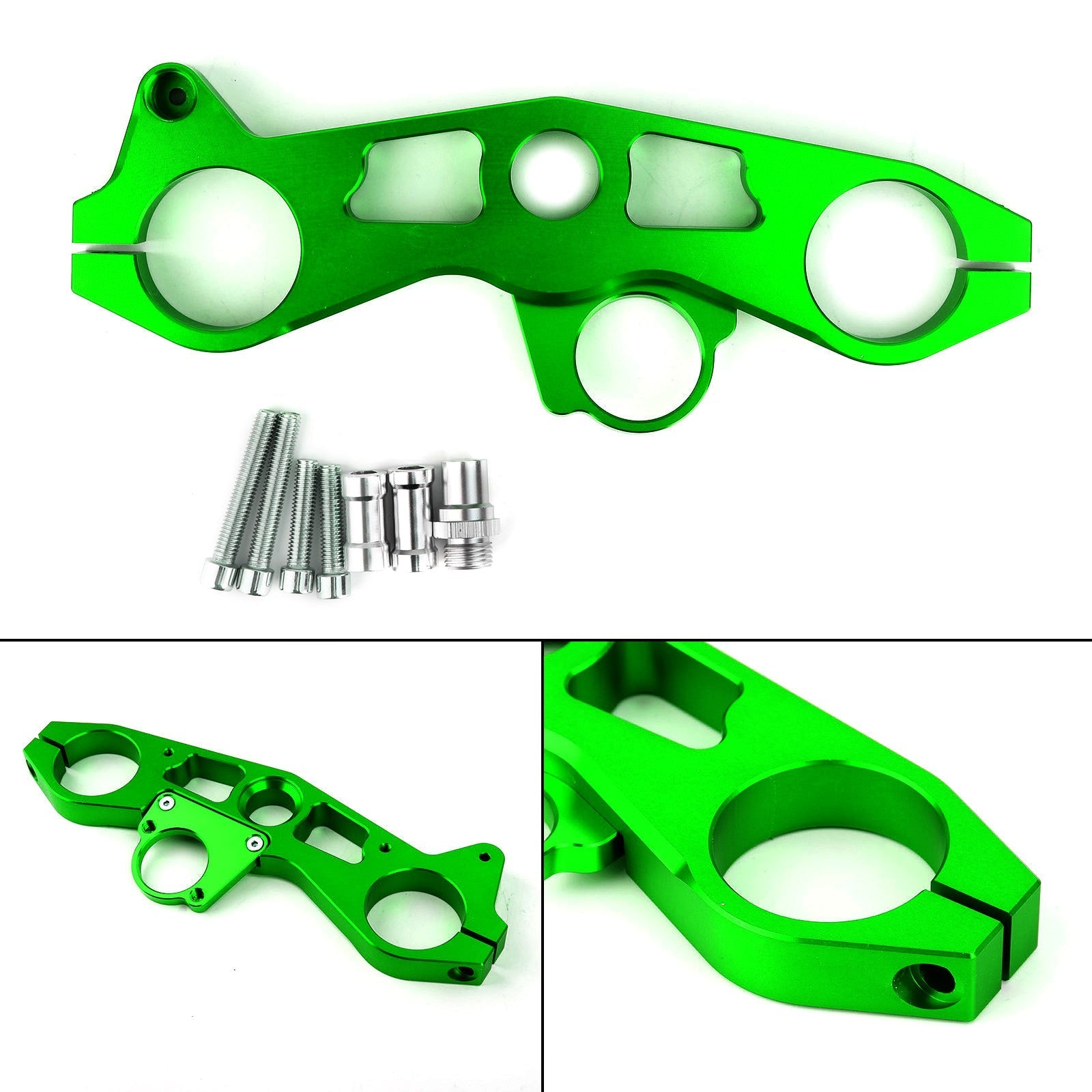 Abbassando la maglietta superiore per la forcella per Kawasaki Ninja ZX6R 09-12 Generico