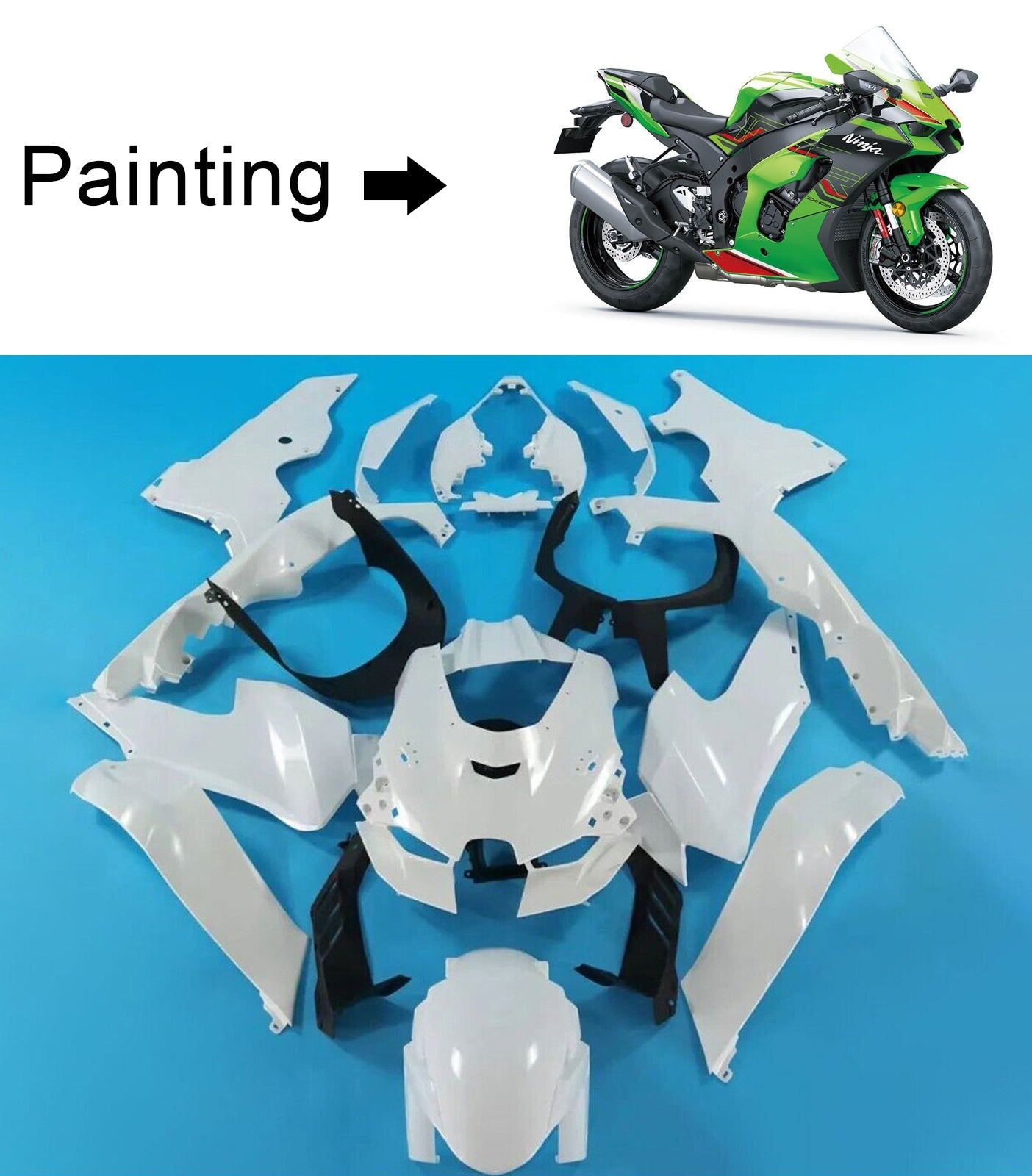 AMOTOPART KAWASAKI ZX-10R ZX10R 2021-2023 Kit van bodywork abs