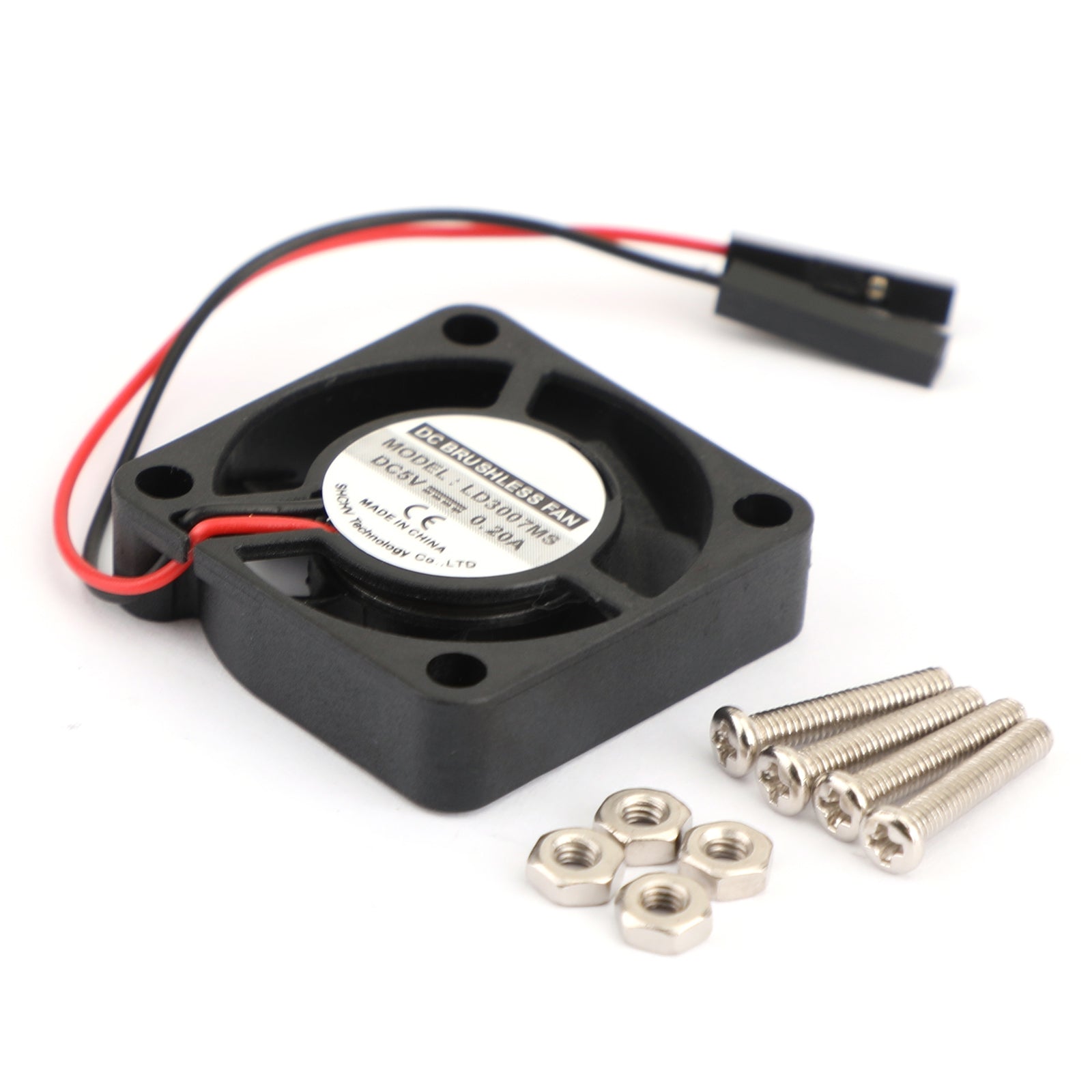 4x 2 broches 30MMx30MM 3007 5V ventilateur de refroidissement rayonnant pour Raspberry Pi 2/3 modèle B 4B