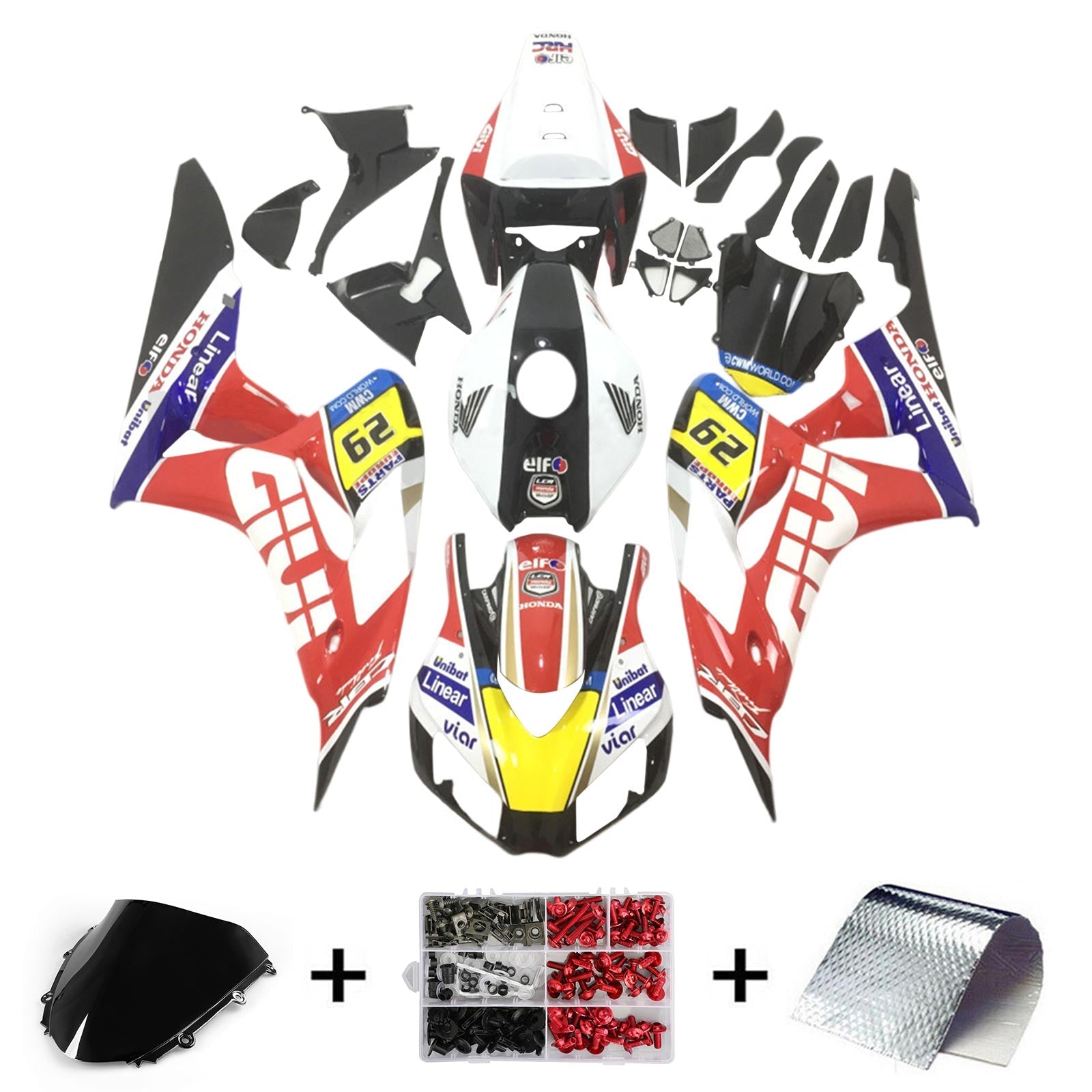 Amotopart Honda CBR1000RR 2006-2007 ABS muovinen korin suojasarja