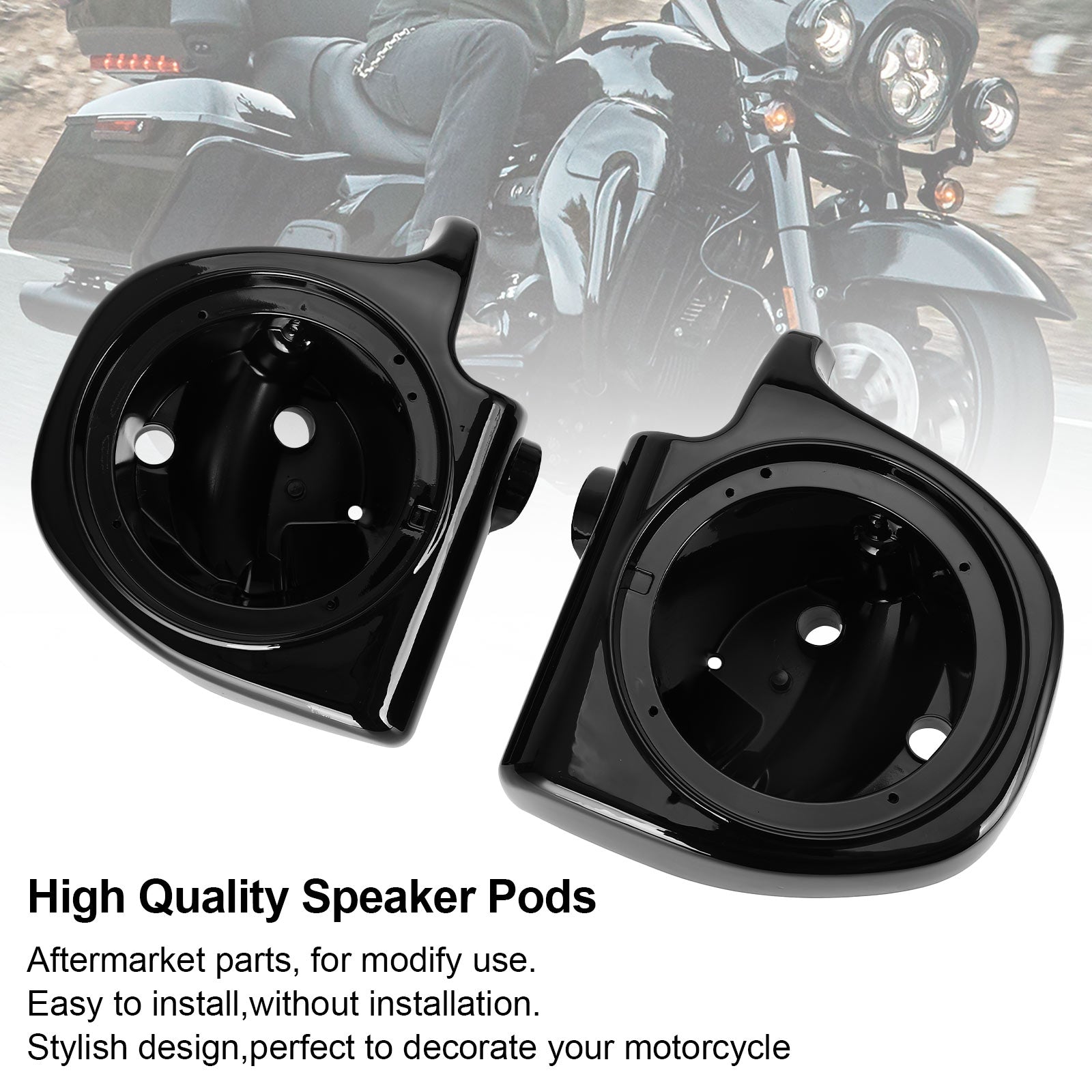 Haut-parleur Pods Box Boxes 6.5" pour carénages ventilés inférieurs Road King Touring 1993-2013 générique