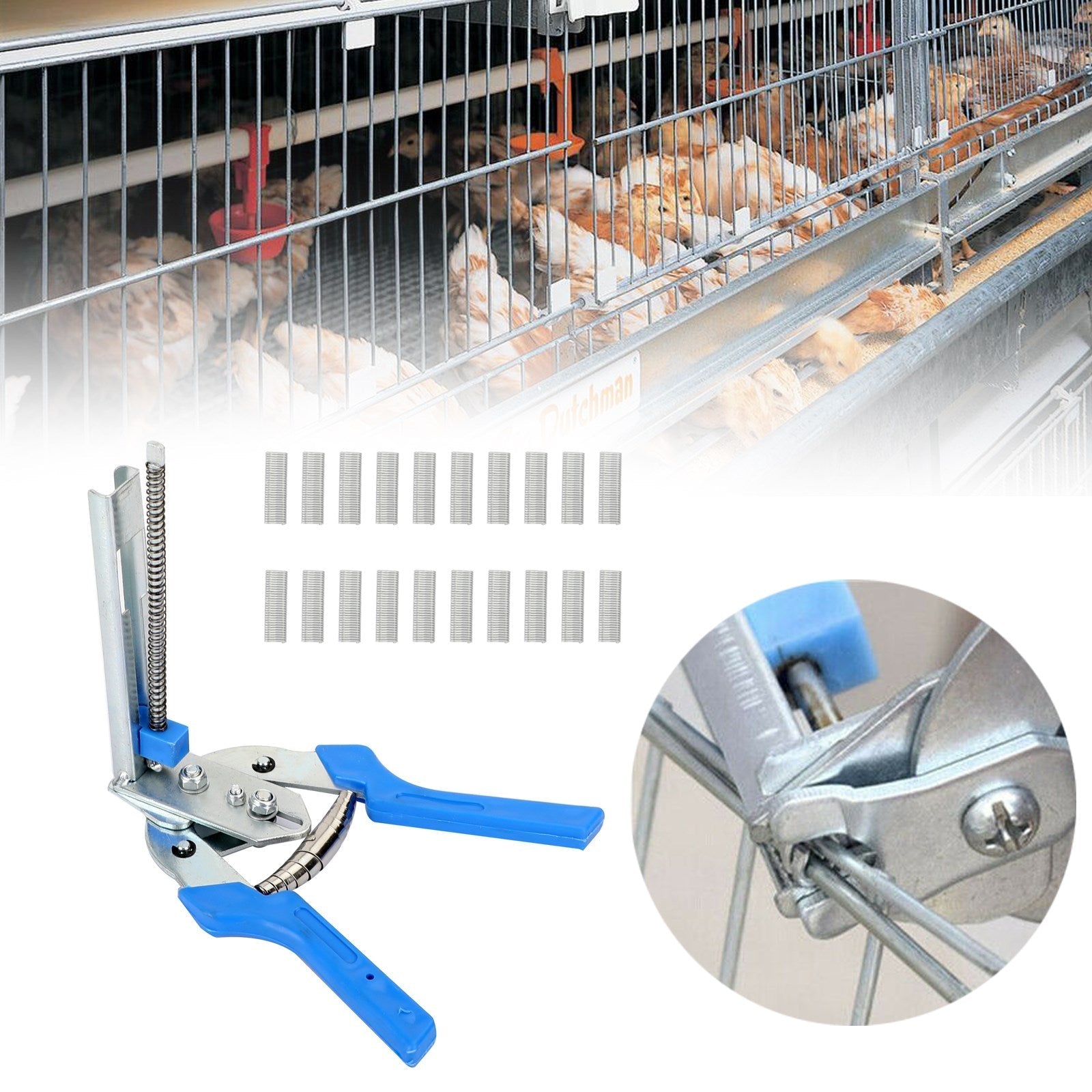 Hog Ring Pihdit ja Pihdit 600xM Leuat Työkalu niitit Kanaverkkolankahäkki