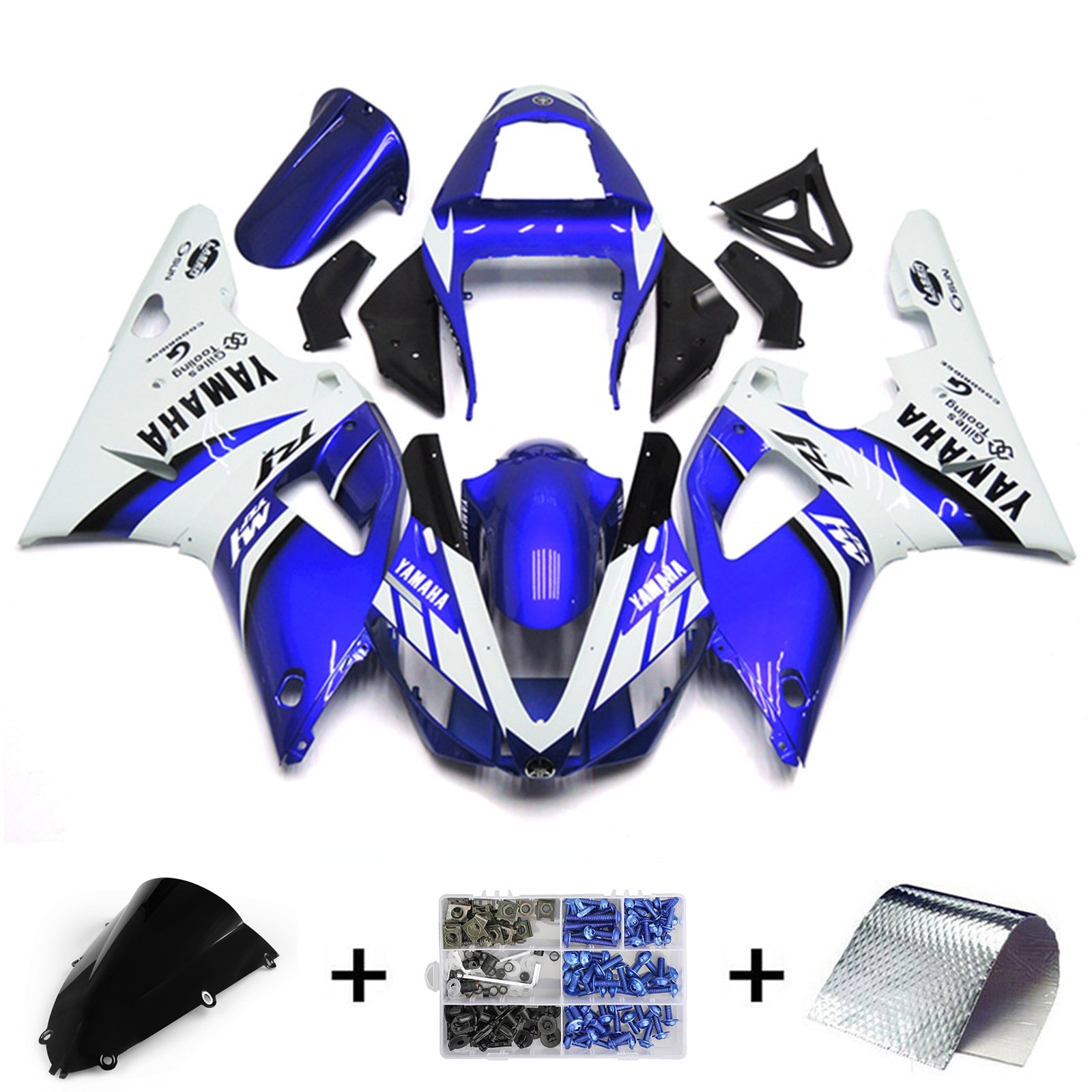 Amotopart Yamaha YZF 1000 R1 1998-1999 ABS muovinen korin suojasarja