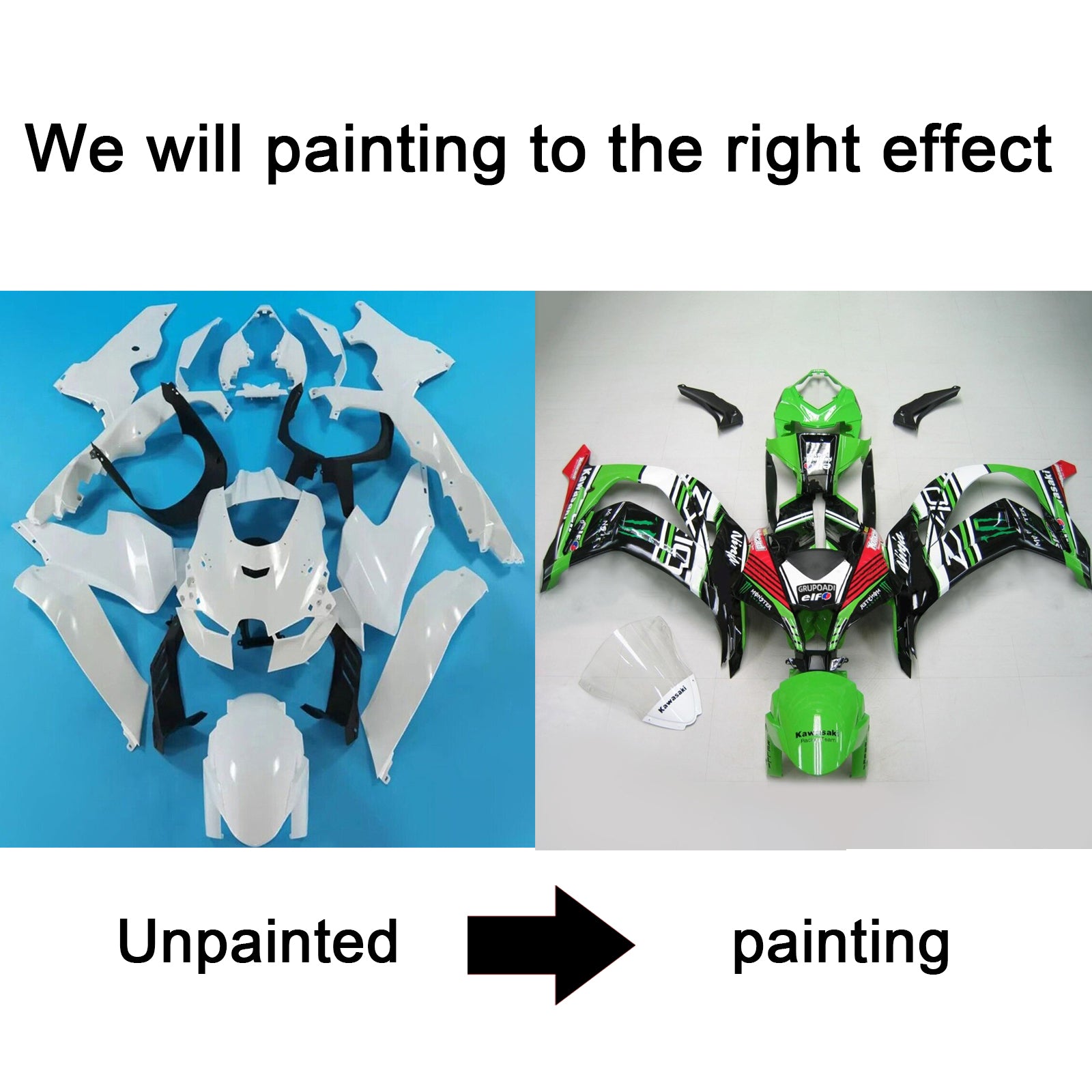 Amotopart Kawasaki ZX-10R ZX10R 2021-2023 komplet karoserije ABS