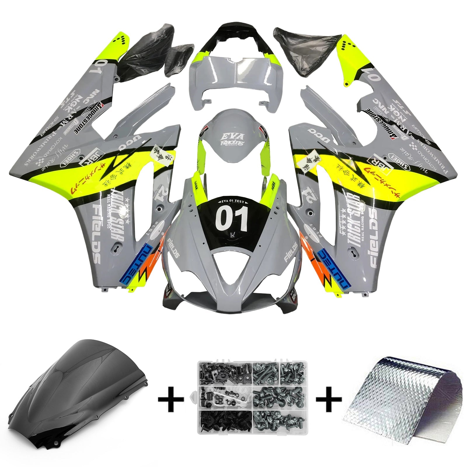 Amotopart Triumph Daytona 675 2006-2008 Kit carenatura carrozzeria in plastica ABS