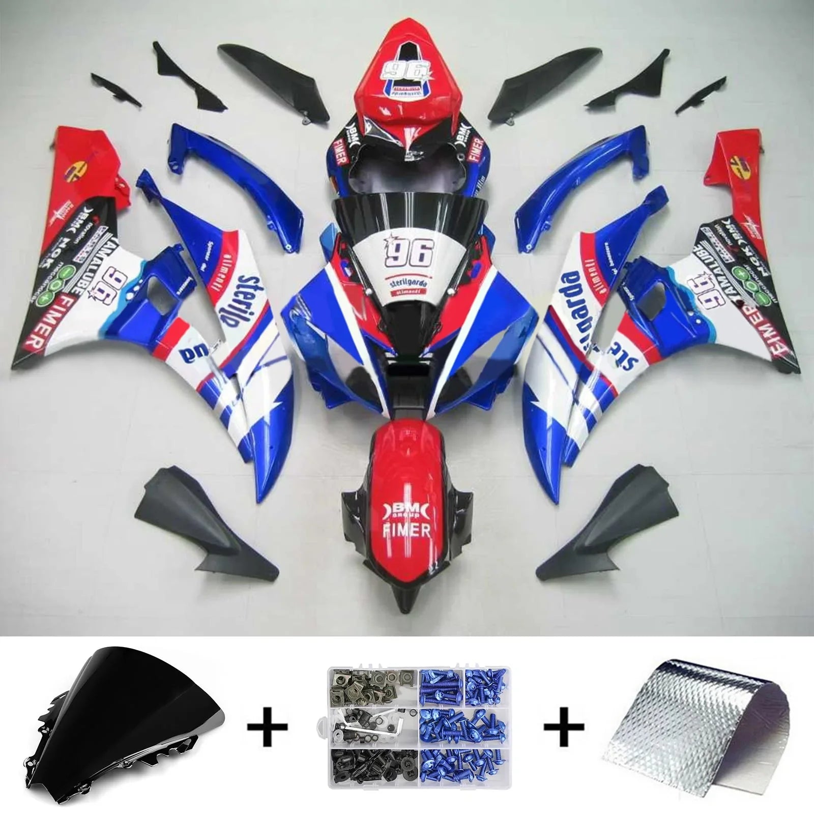 Amotopart Sealing Kit za Yamaha YZF 600 R6 2006-2007 Generic