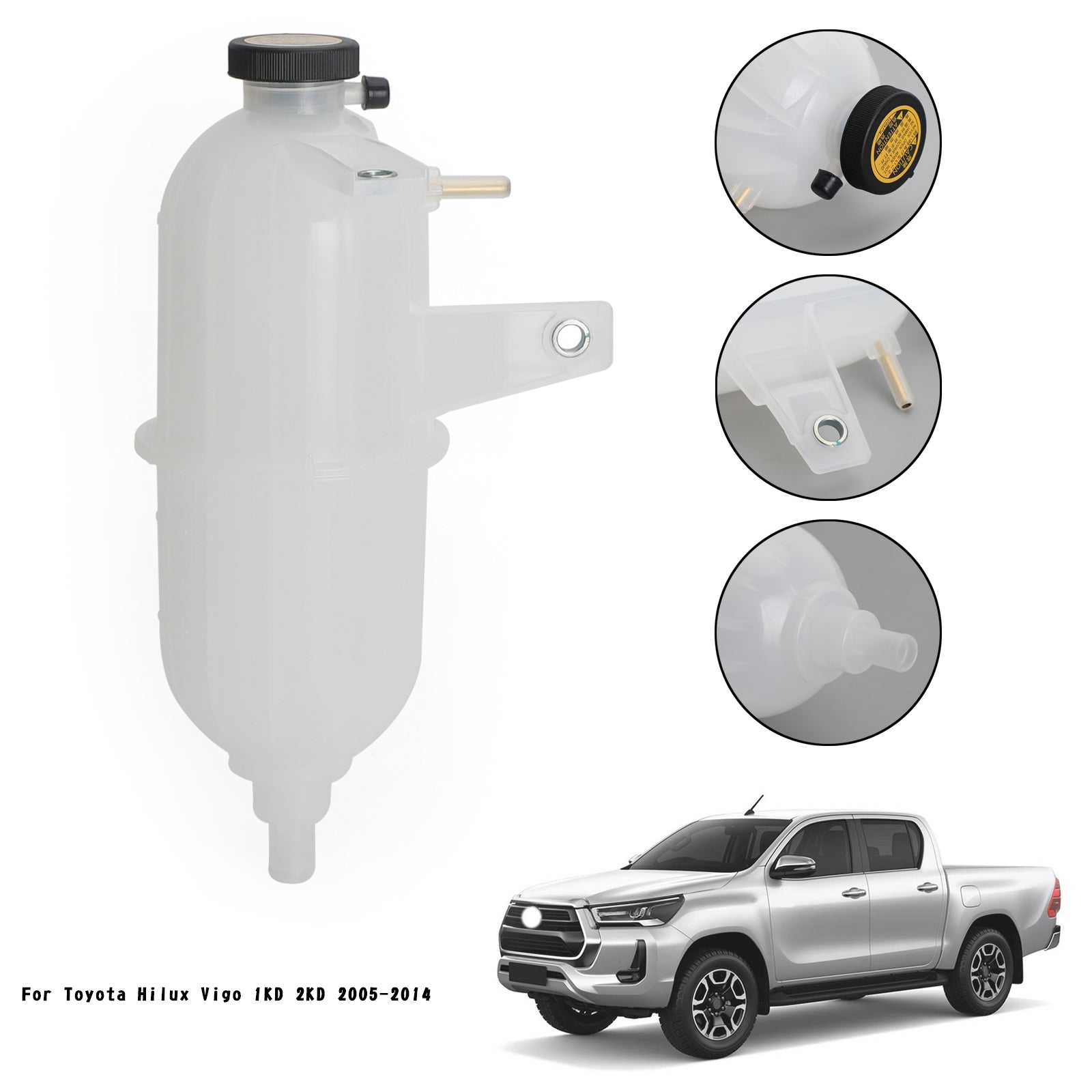 Serbatoio del liquido di raffreddamento della bottiglia di troppopieno del radiatore per Toyota Hilux Vigo 2KD 2005-14 Pickup generico