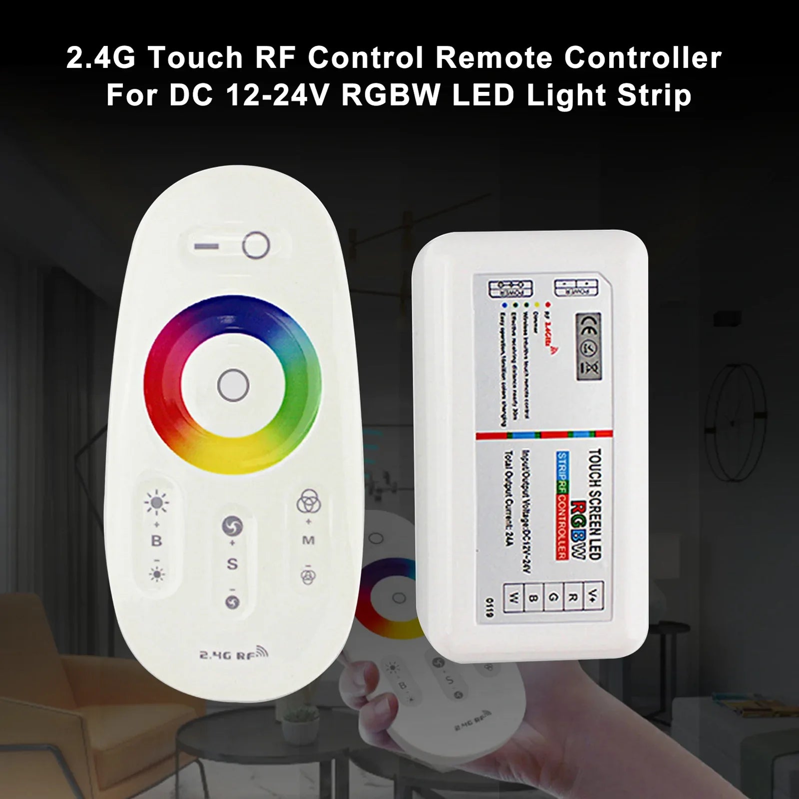2.4G Touch RF Control -kaukosäädin DC 12-24V RGBW LED Strip Lightille