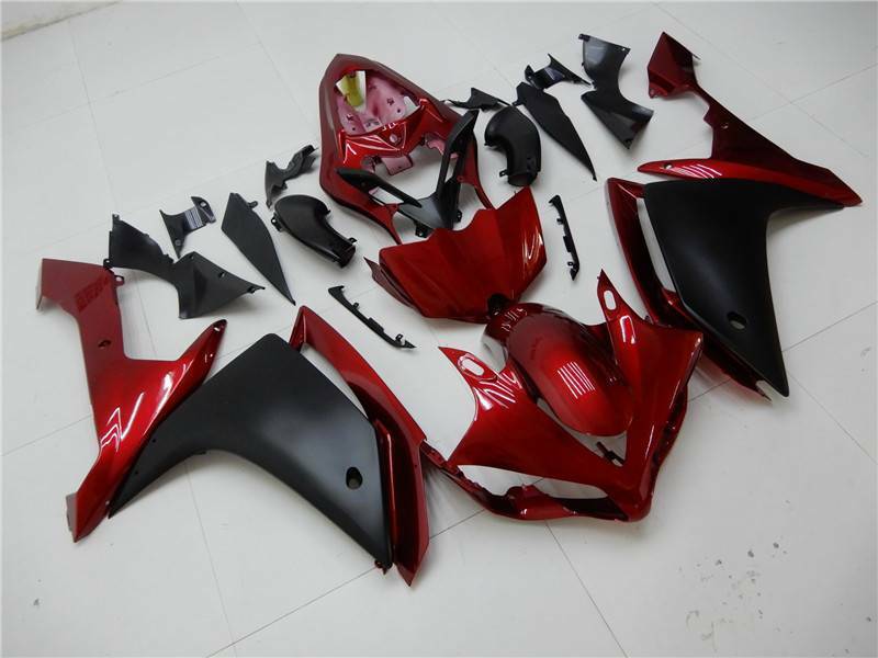 Amotopart ABS Injection Plastic Kit Carénage Fit Yamaha YZF R1 2007-2008 Črno rdeče generično