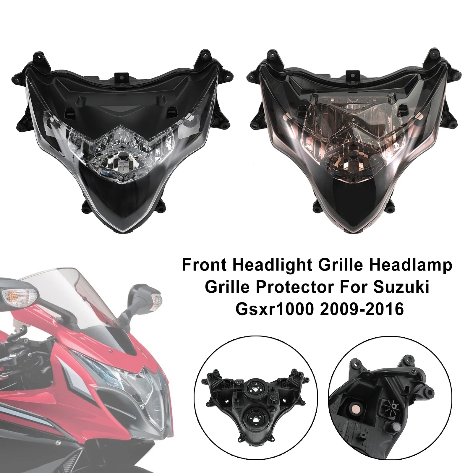 Phare Phare Garde Protecteur Grille Cas Pour Suzuki Gsxr1000 09-16 K9 Brun Fedex Express Générique