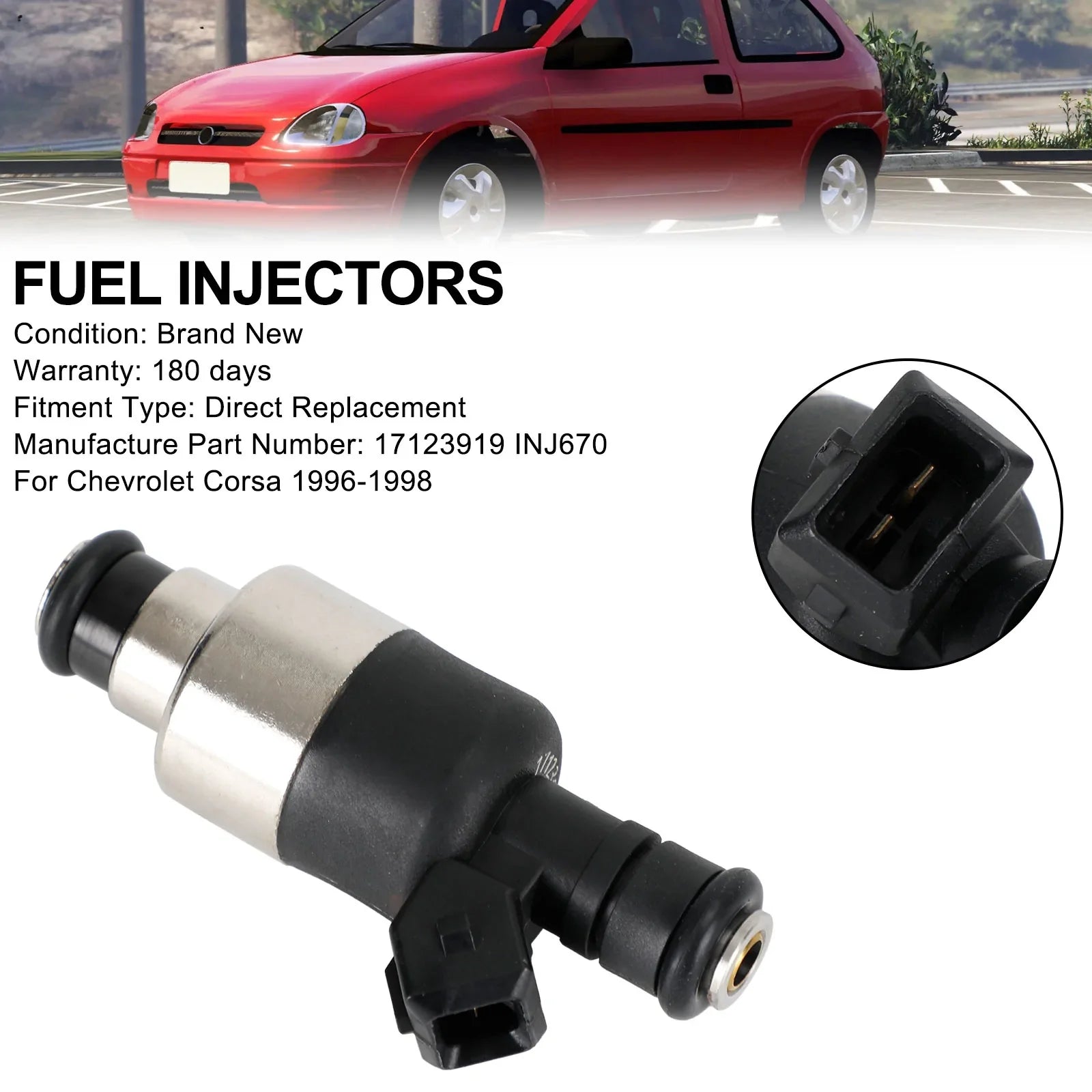 1 Uds Chevrolet Corsa 1996-1998 INJ670 inyector de combustible 17123919